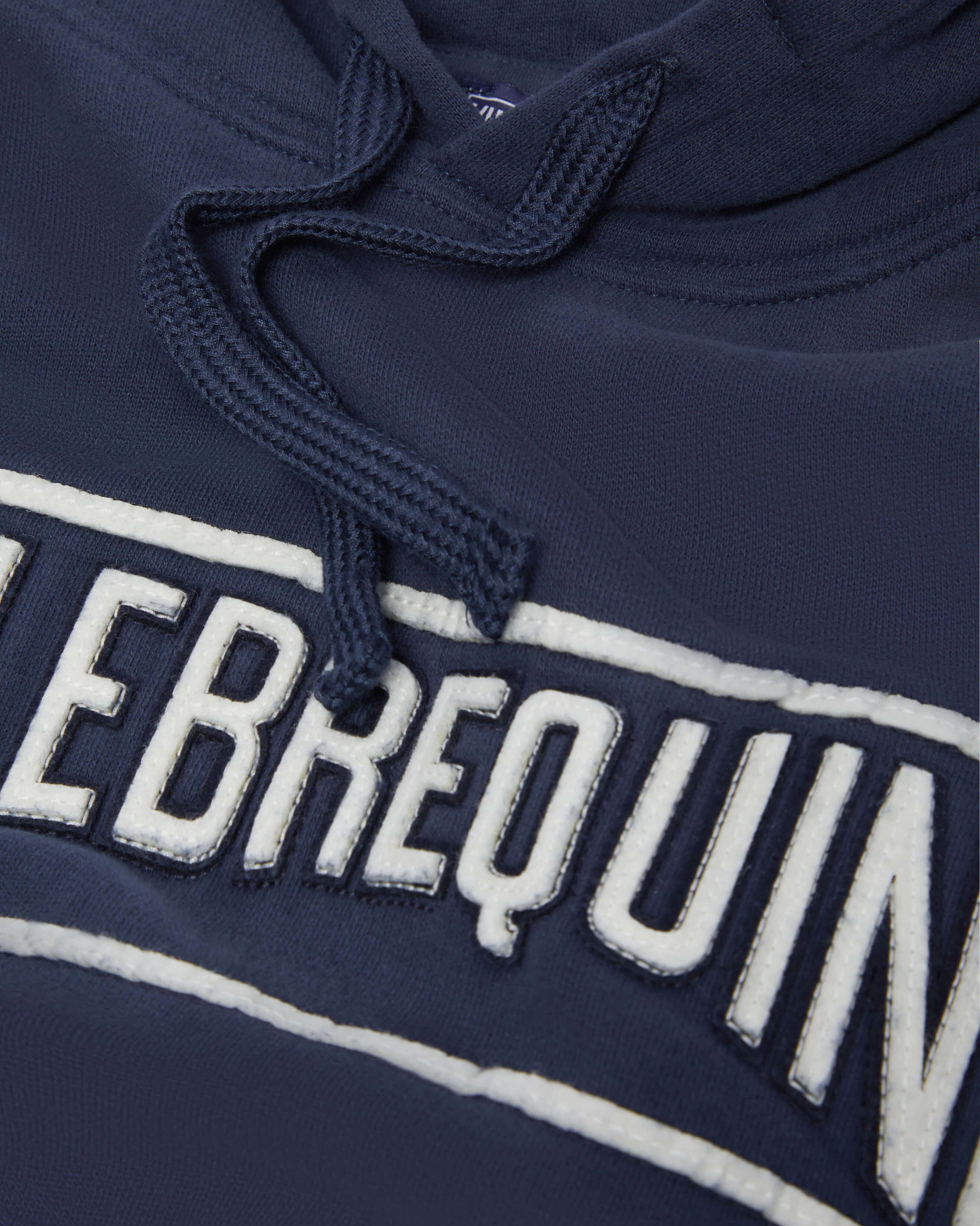 Boys Organic Cotton Hoodie Sweatshirt Stitched Logo NAVY look1 view