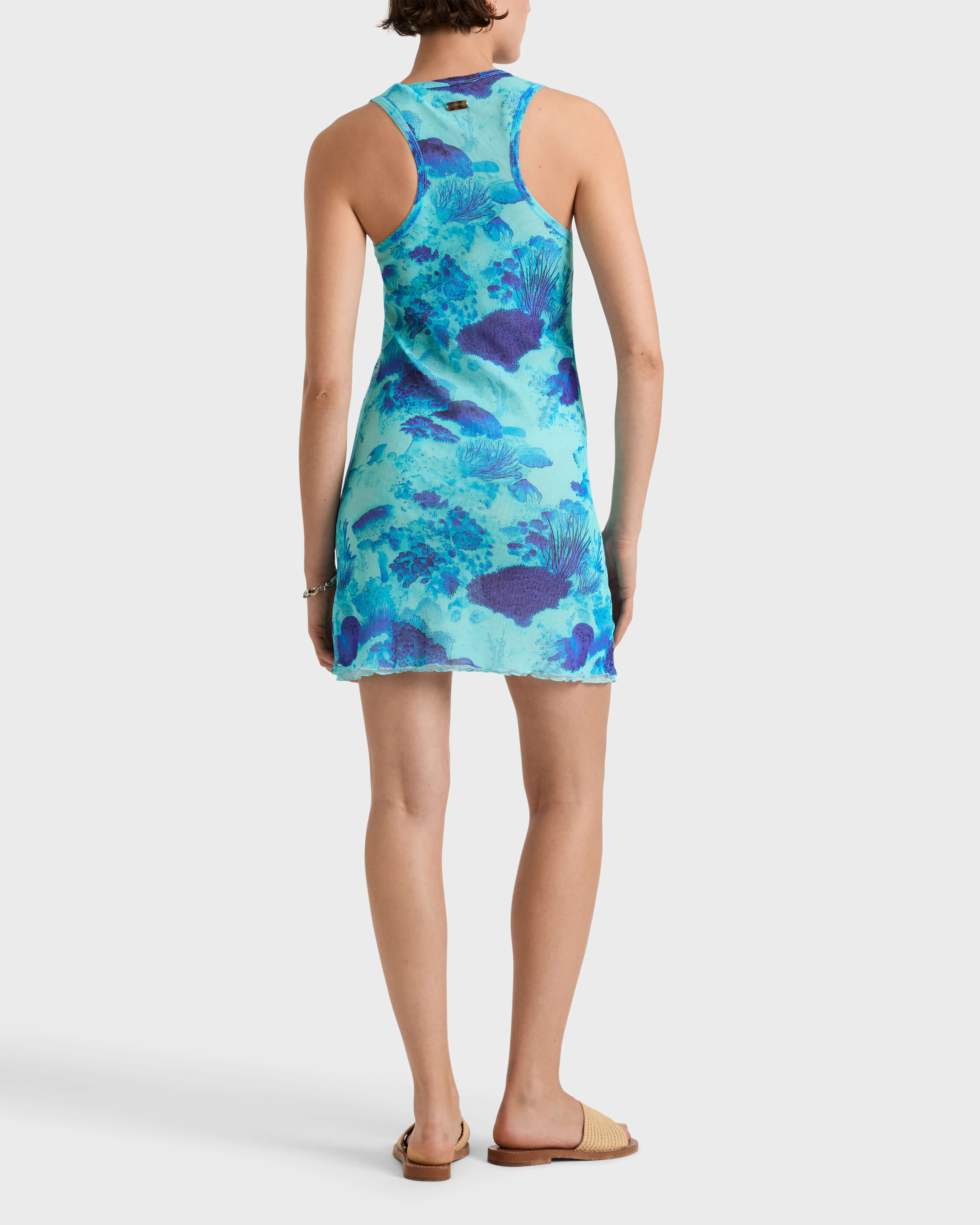 Robe sans manches en tulle femme Coral Reef OXYGENE backworn view