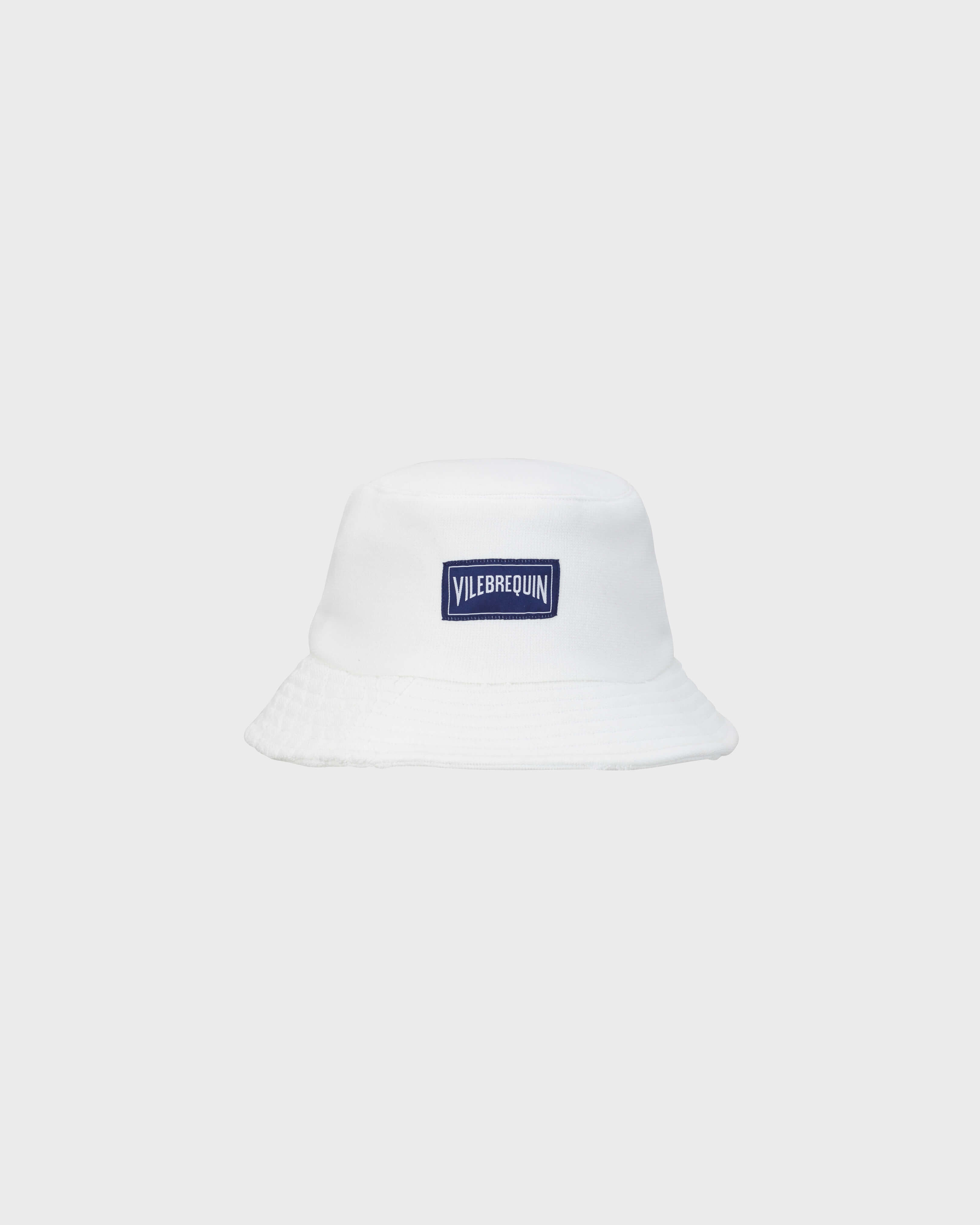 Terry Bucket Hat Turtle Jacquard WHITE front view