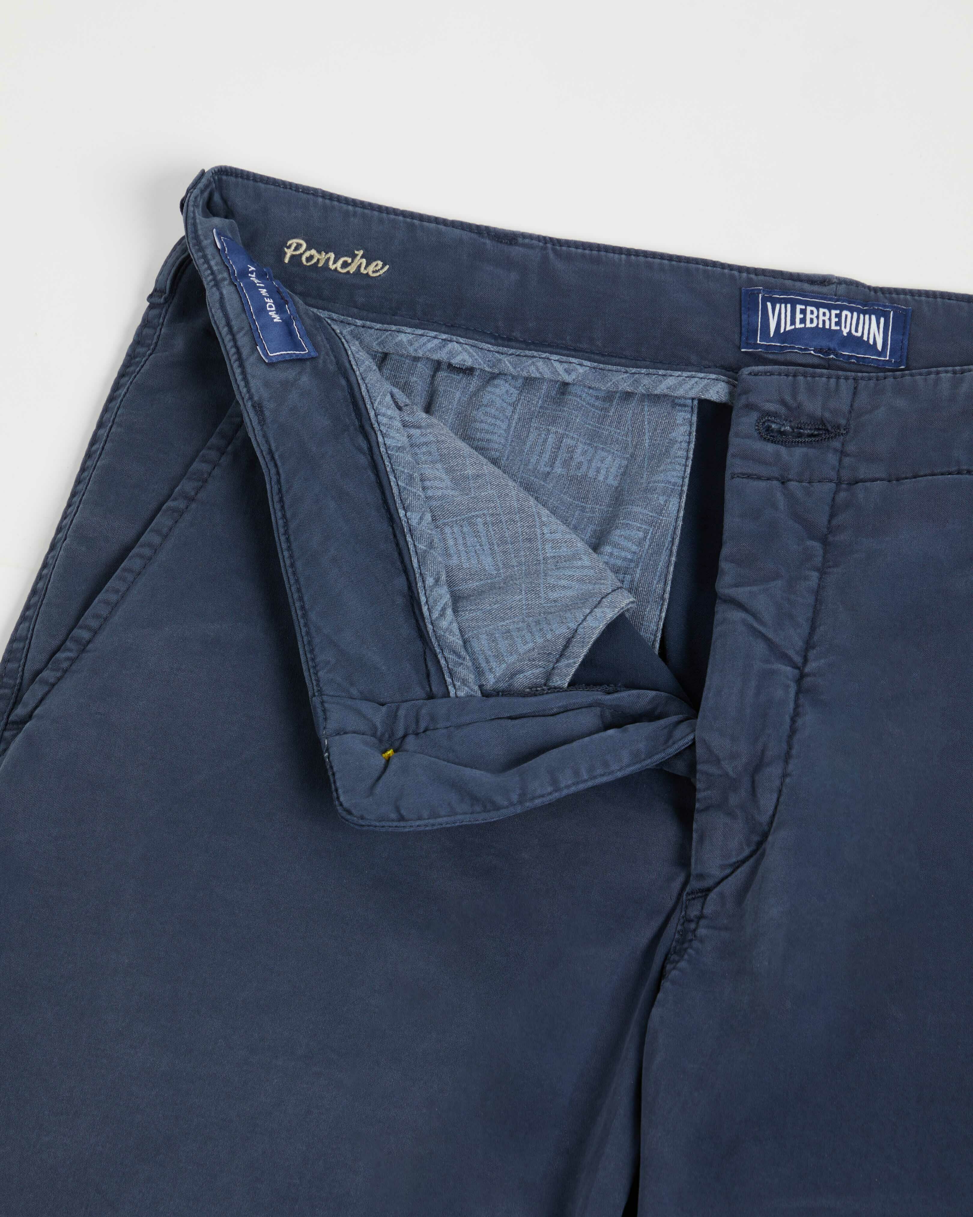 Men Tencel Satin Bermuda Shorts Solid NAVY supp2 view