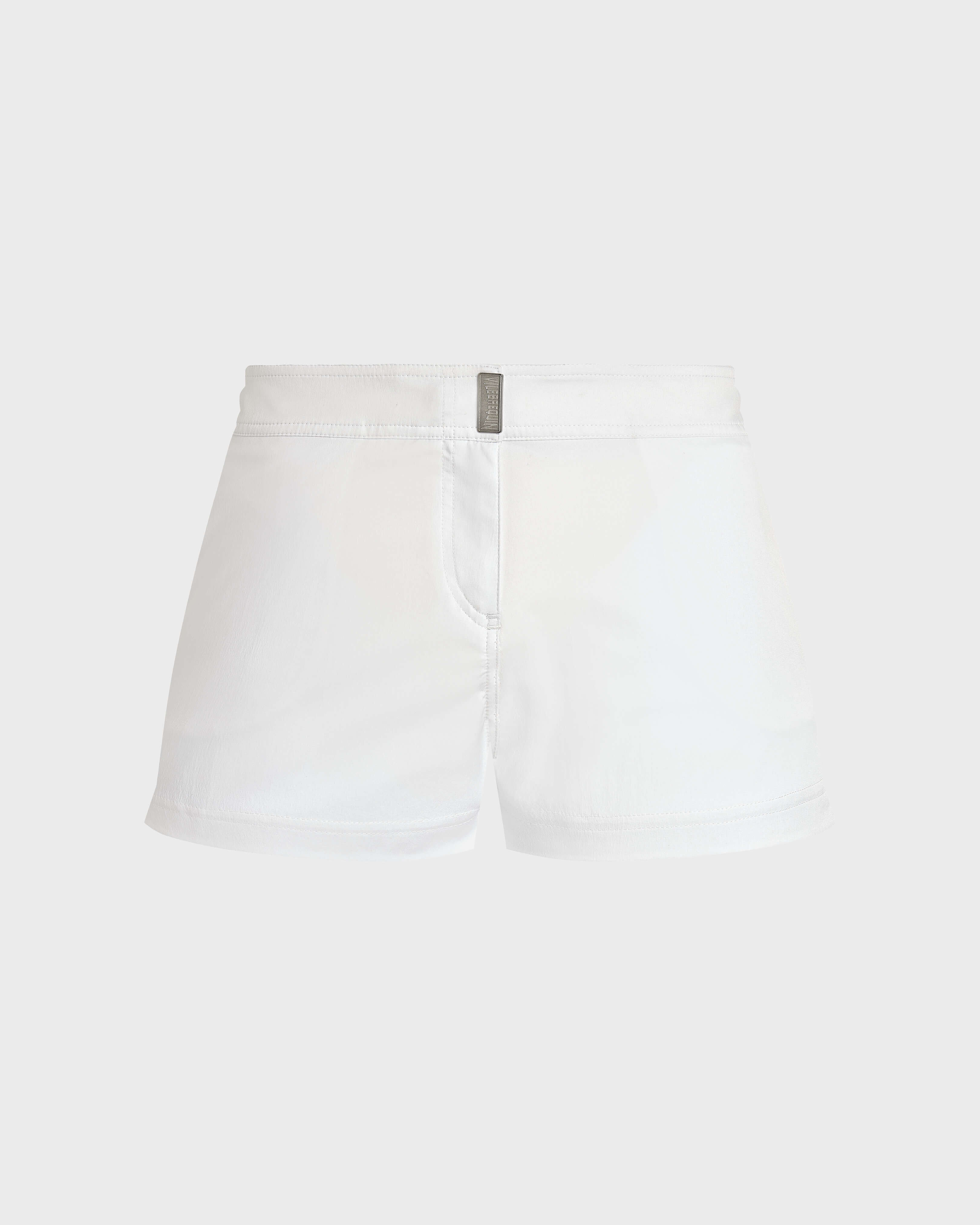 Pantaloncini mare donna tinta unita BIANCO front view