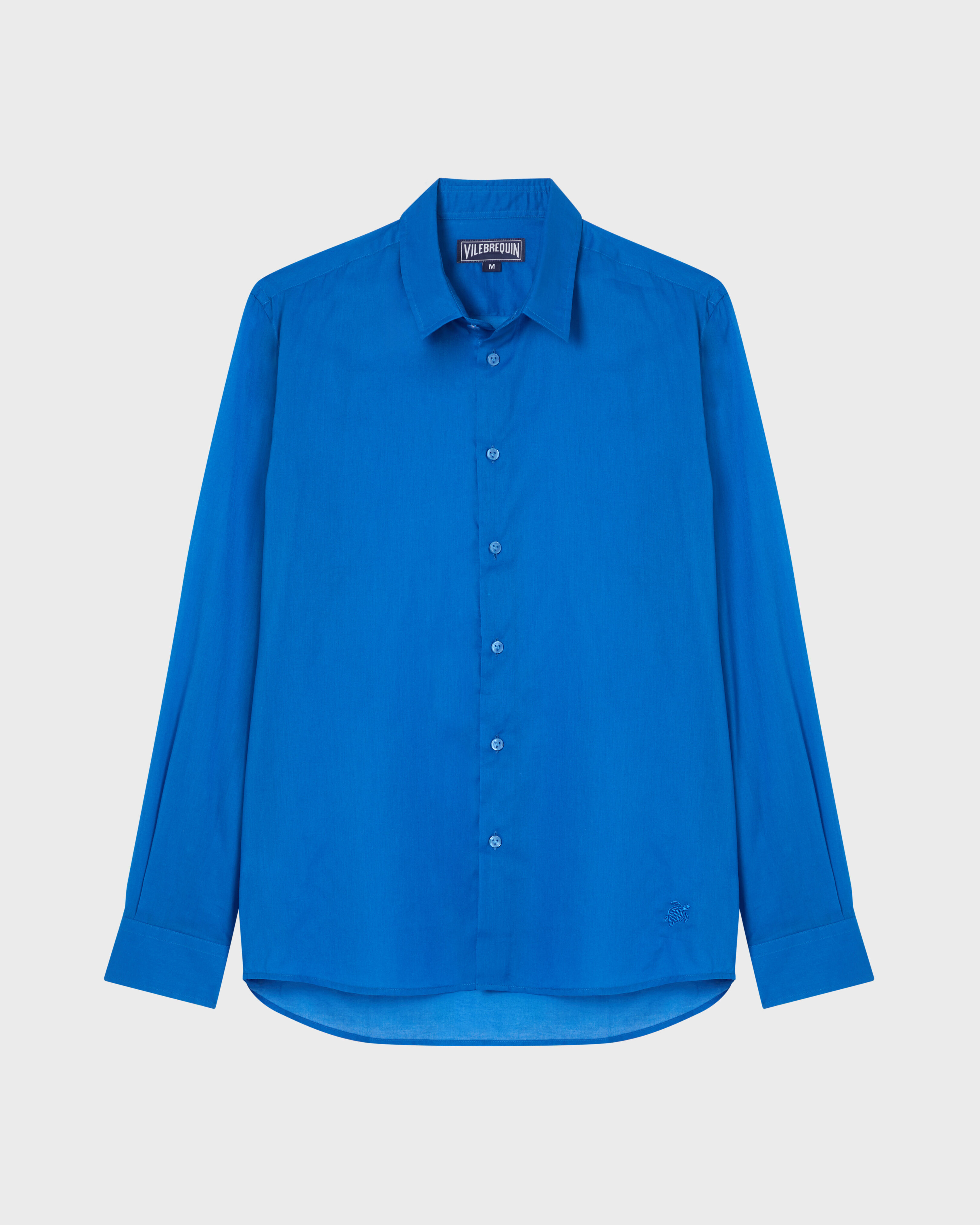 Camisa ligera en gasa de algodón de color liso PALACE front view
