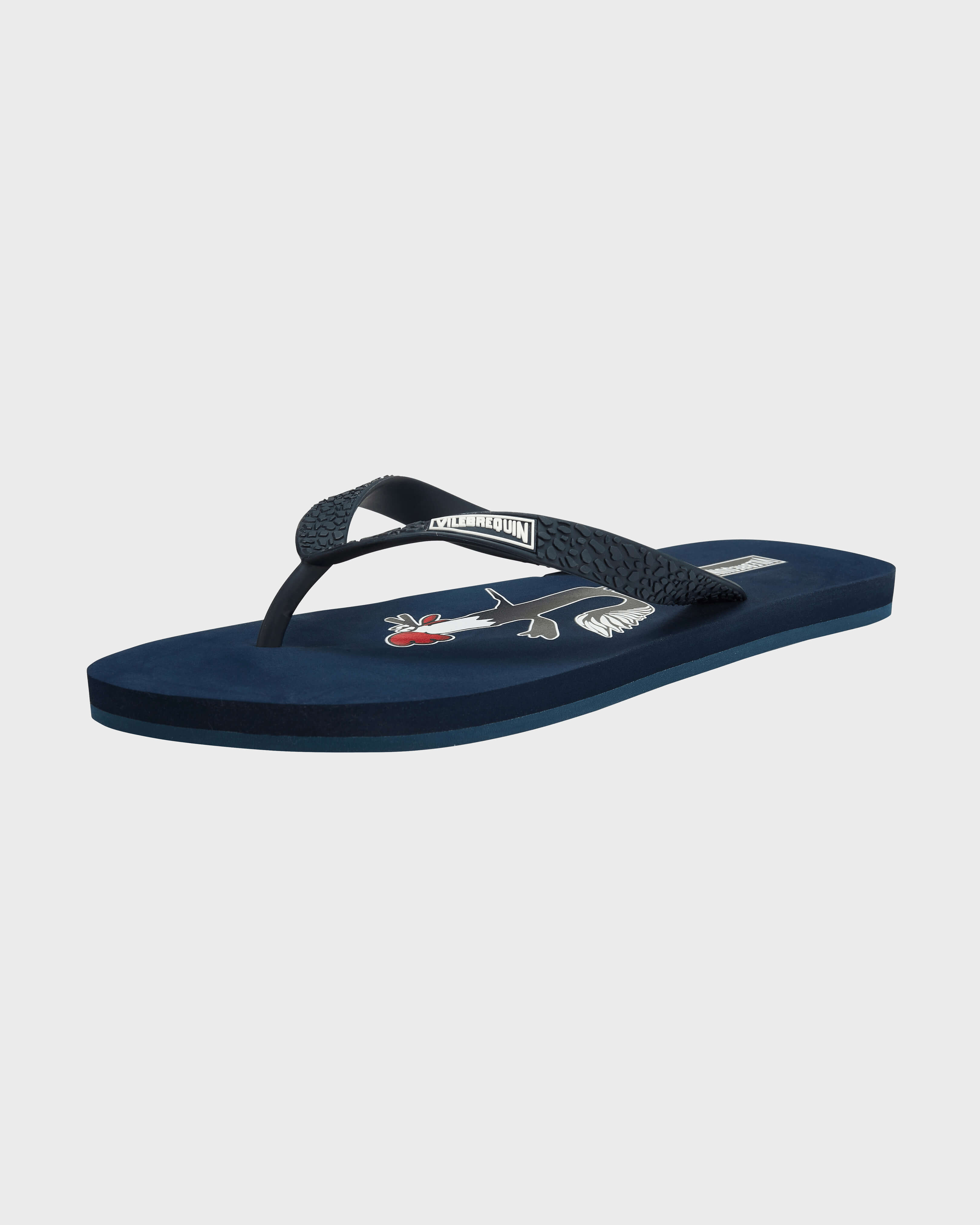 Men Flip flops Shoes Cocorico ! BLU MARINE back view
