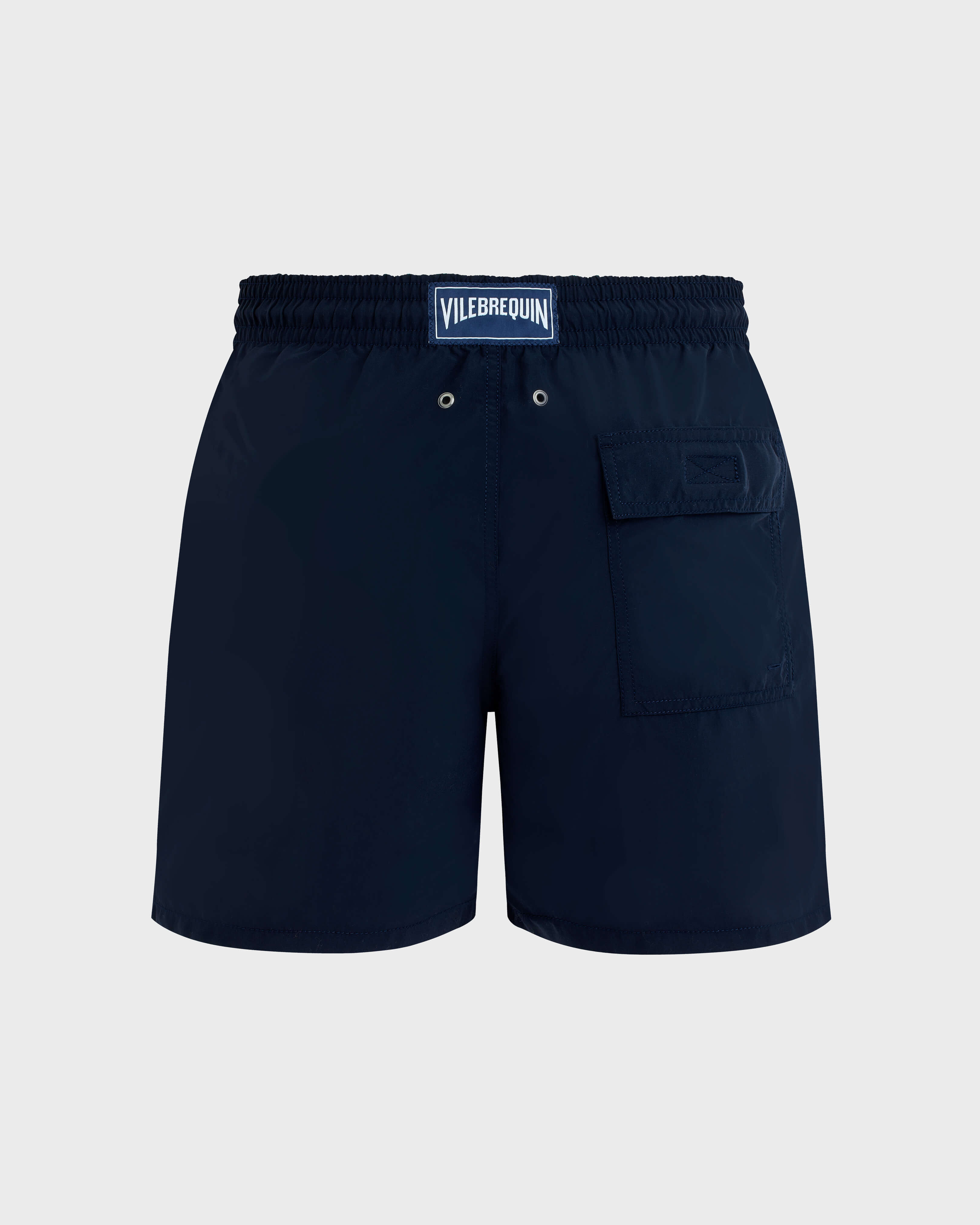 Men Swim Shorts Solid NAVY back view