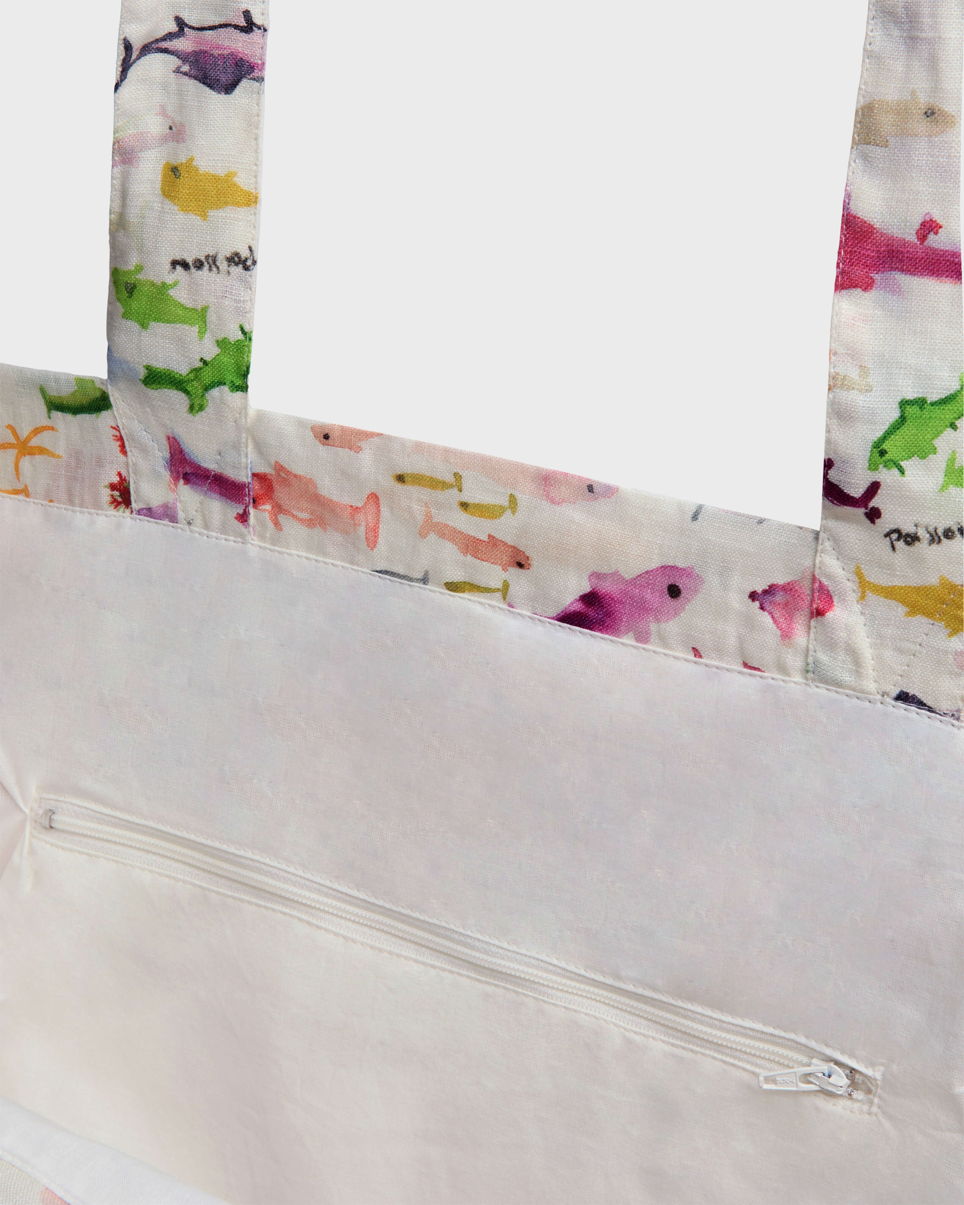 Linen Tote Bag Pescador - VBQ x Fabrice Hyber PAPIER look3 view