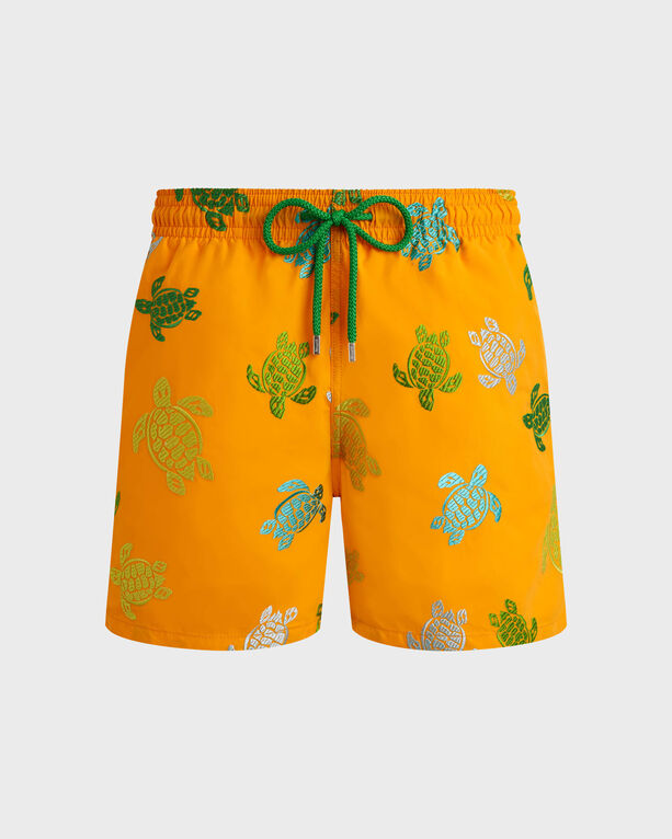 Vilebrequin - Men Swim Shorts Embroidered Tortue Multicolore - Limited Edition - Swimwear - Mistral - Orange - Size 5XL