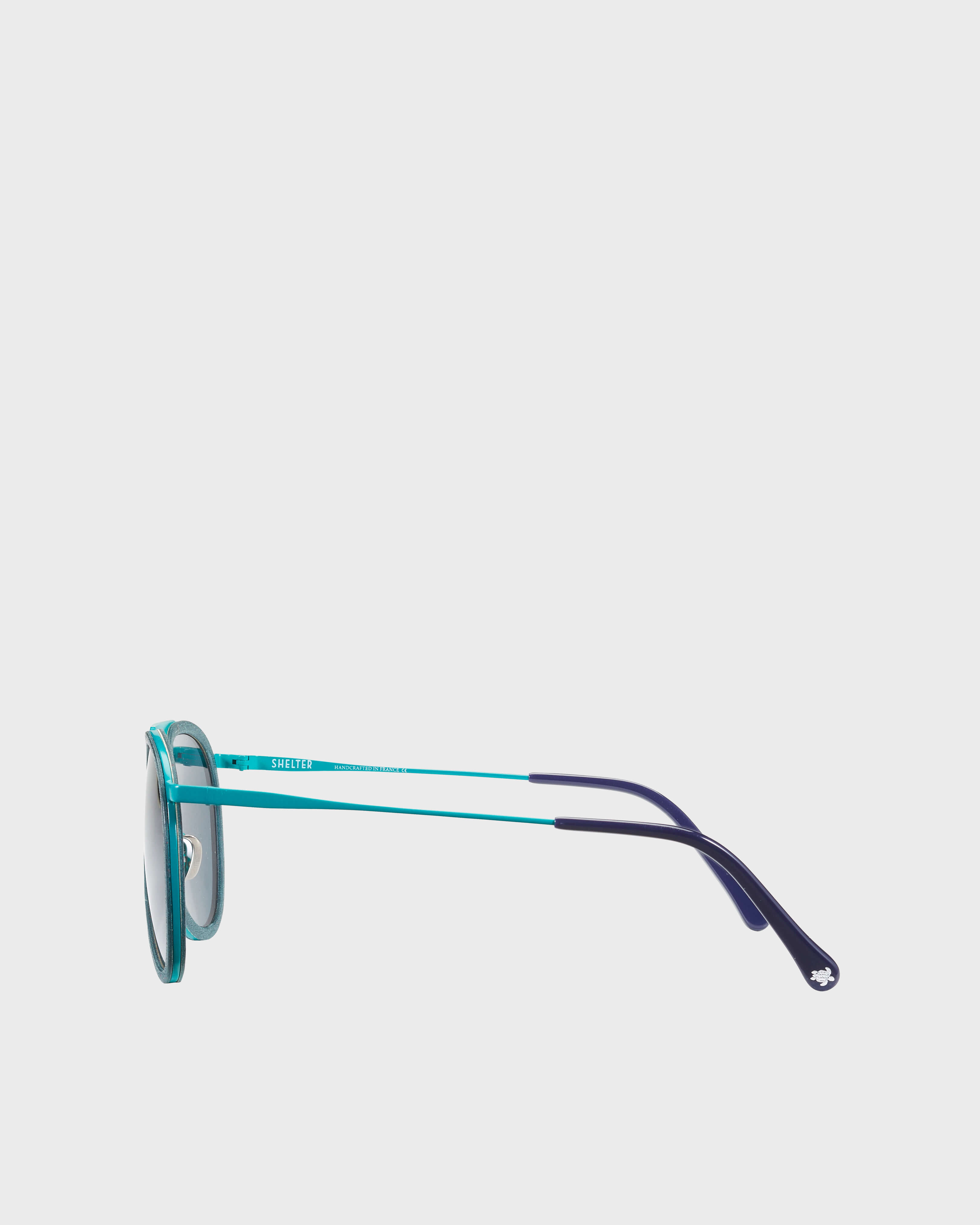Wood Aviator Sunglasses Solid - VBQ x Shelter FANFARE frontworn view