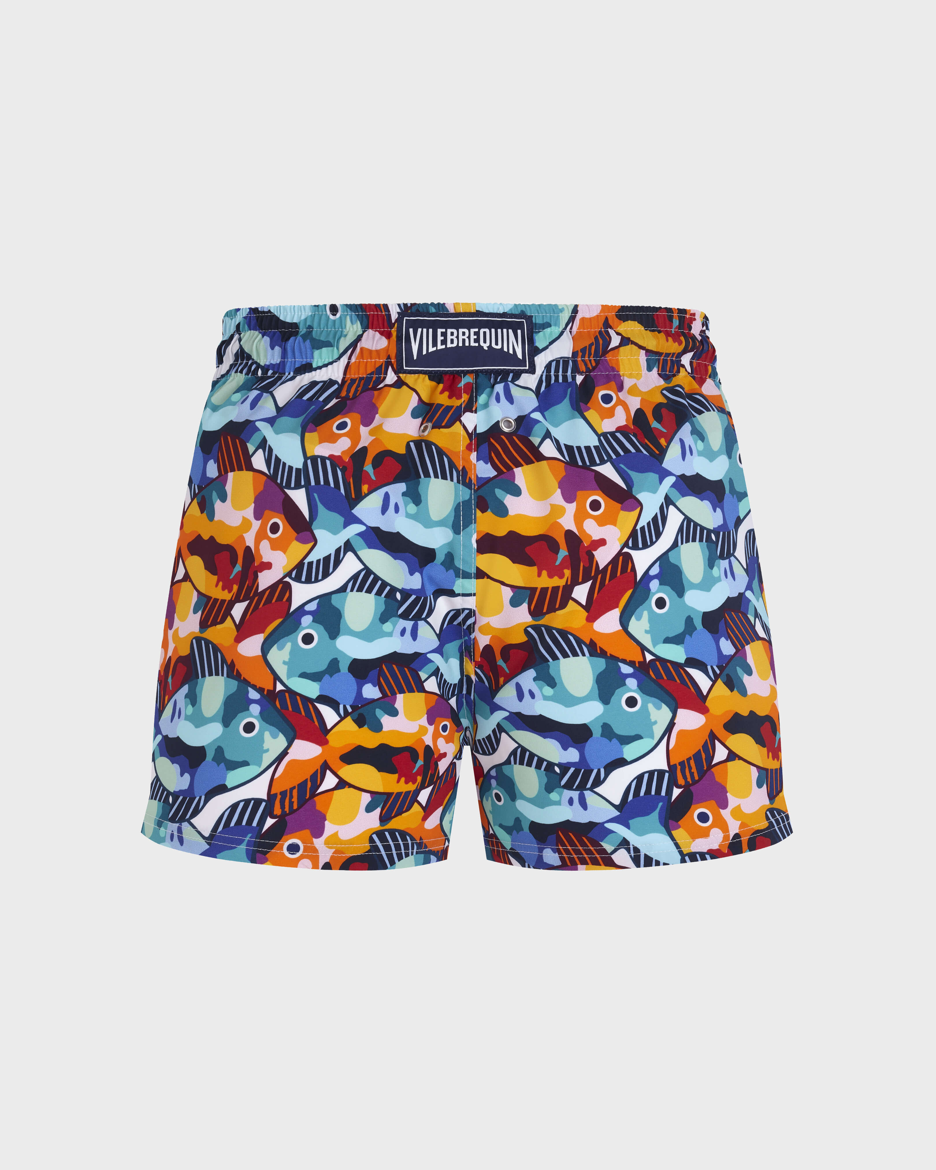 Men Short Swim Shorts Pacu WHITE back view
