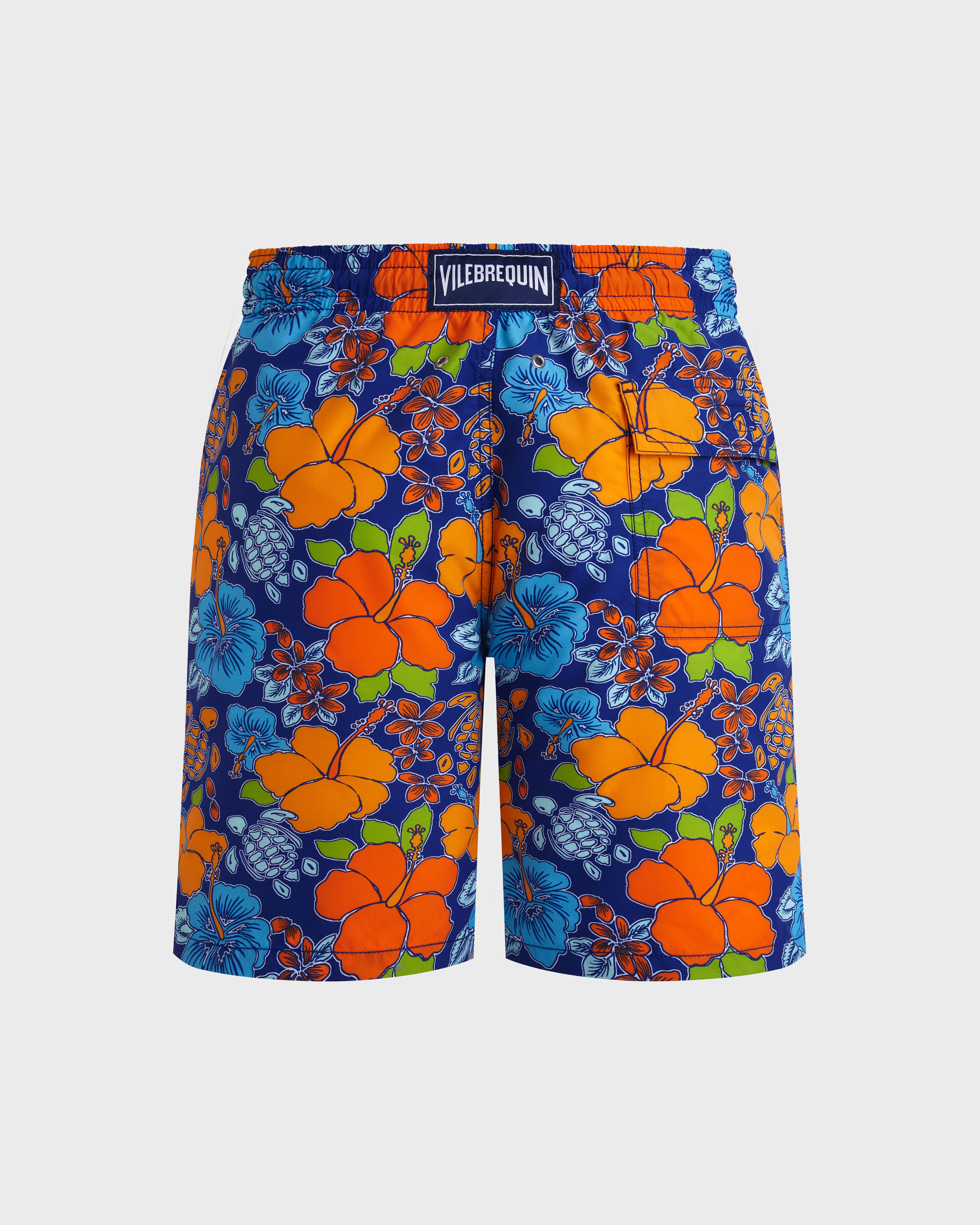 Men Long Swim Shorts Ronde des Tortues Logo MARRAKECH back view