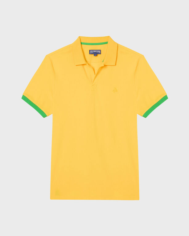 Vilebrequin - Men Cotton Pique Polo Shirt Solid - Polo - Palan - Yellow - Size XL