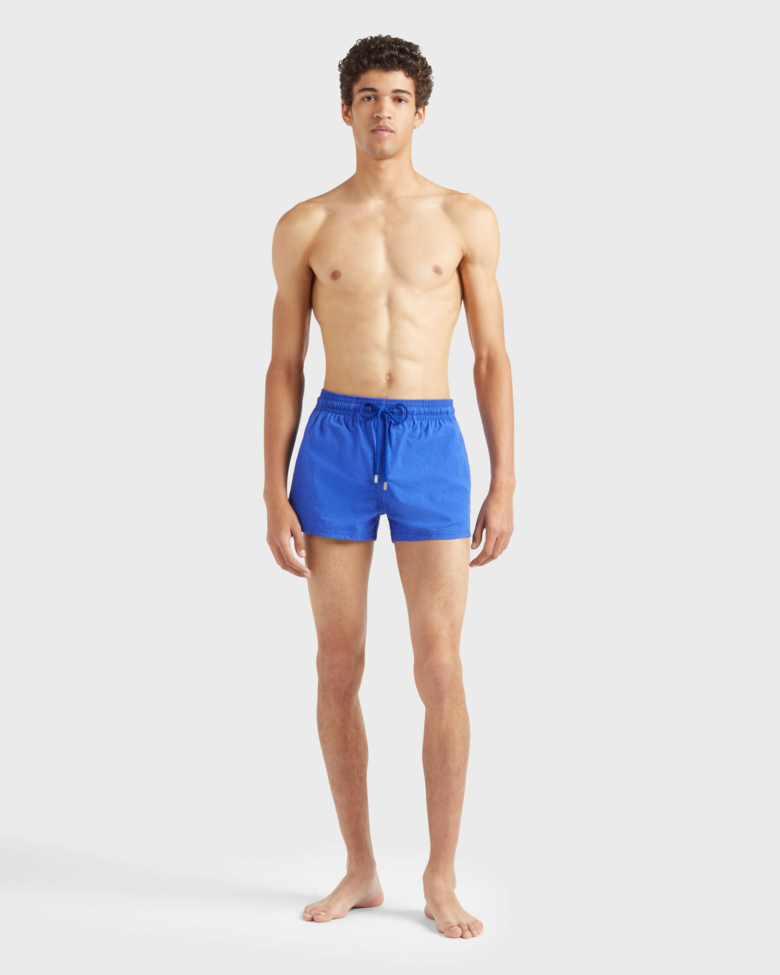 Men Short Swim Trunks Jacquard Turtles MARRAKECH frontworn view
