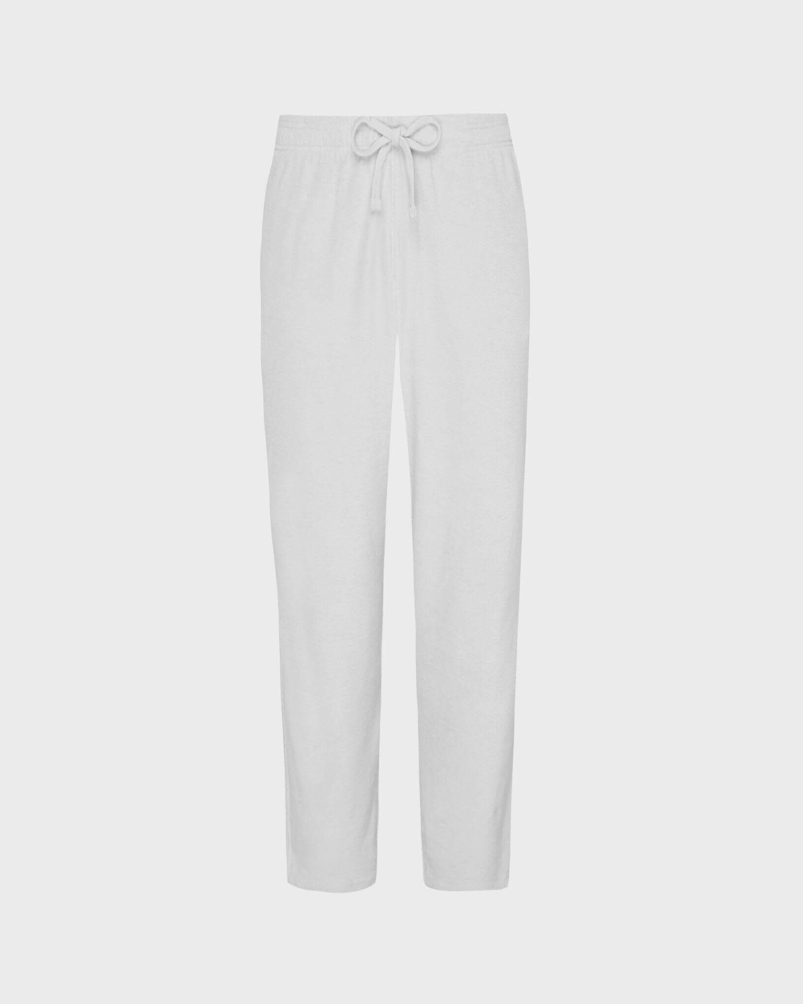 Pantaloni in cotone BIANCO front view