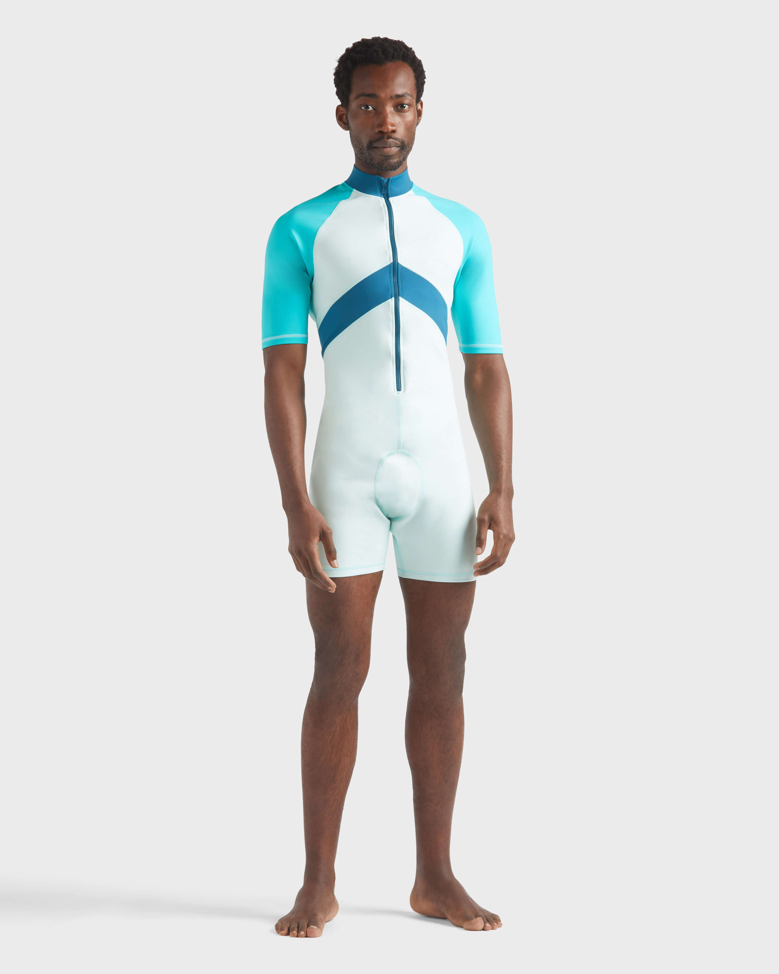 Men One-piece Rashguard Tricolore BLUE NOTE frontworn view