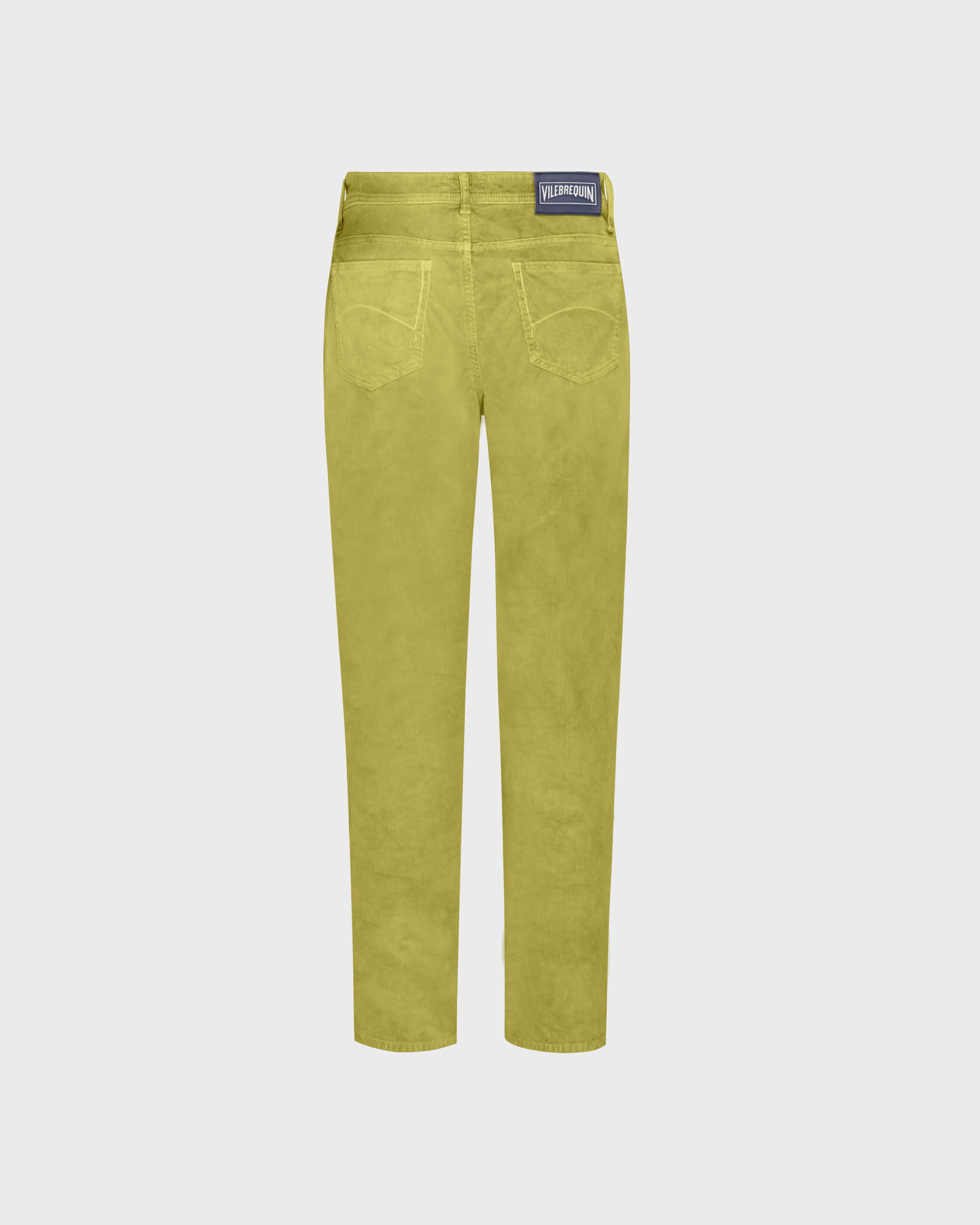 Men Vintage Faded 5-Pocket Corduroy Pants WORMWOOD back view
