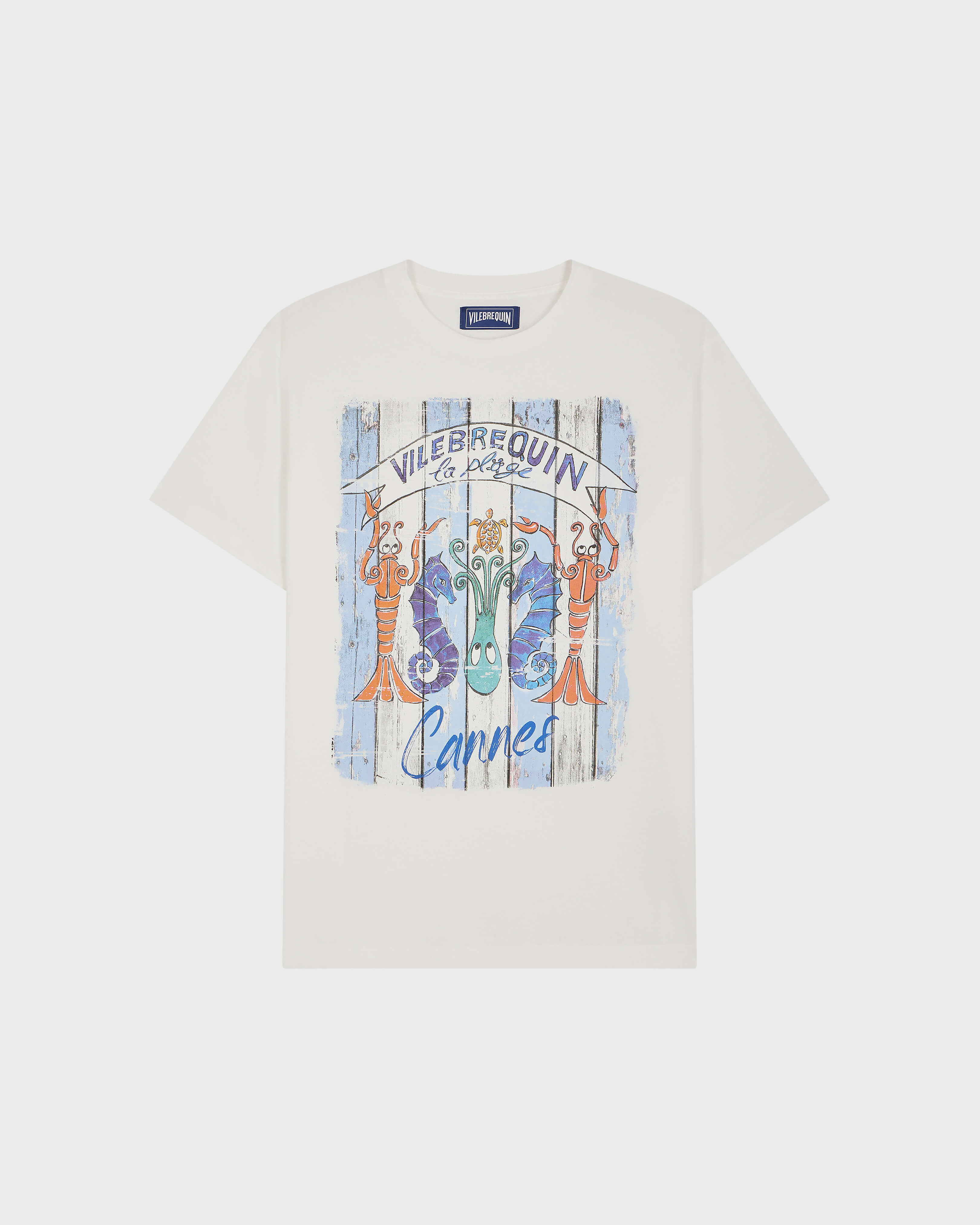 T-shirt en coton homme Cannes Plage OFF-WHITE front view