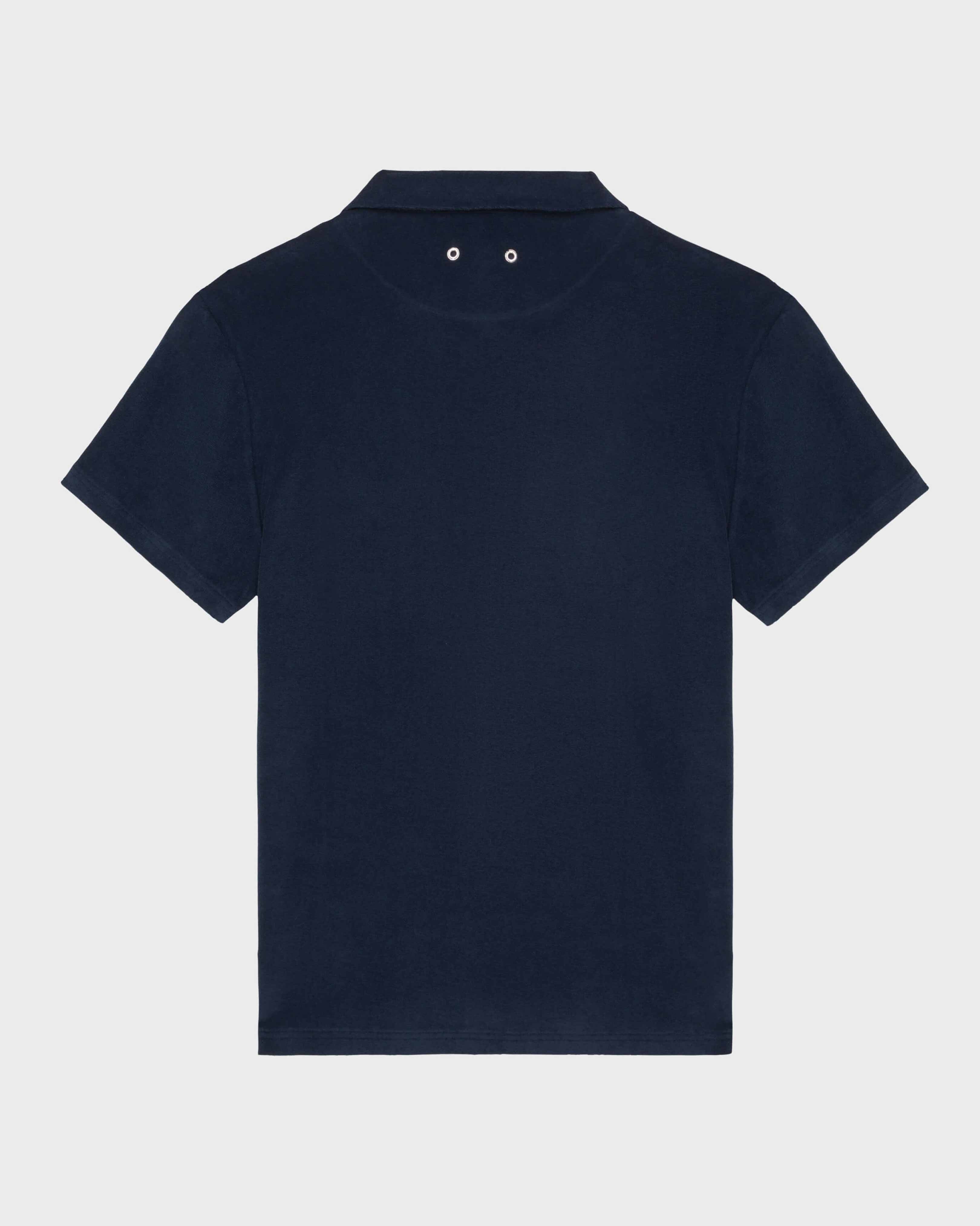 Terry Bowling Shirt Solid NAVY back view