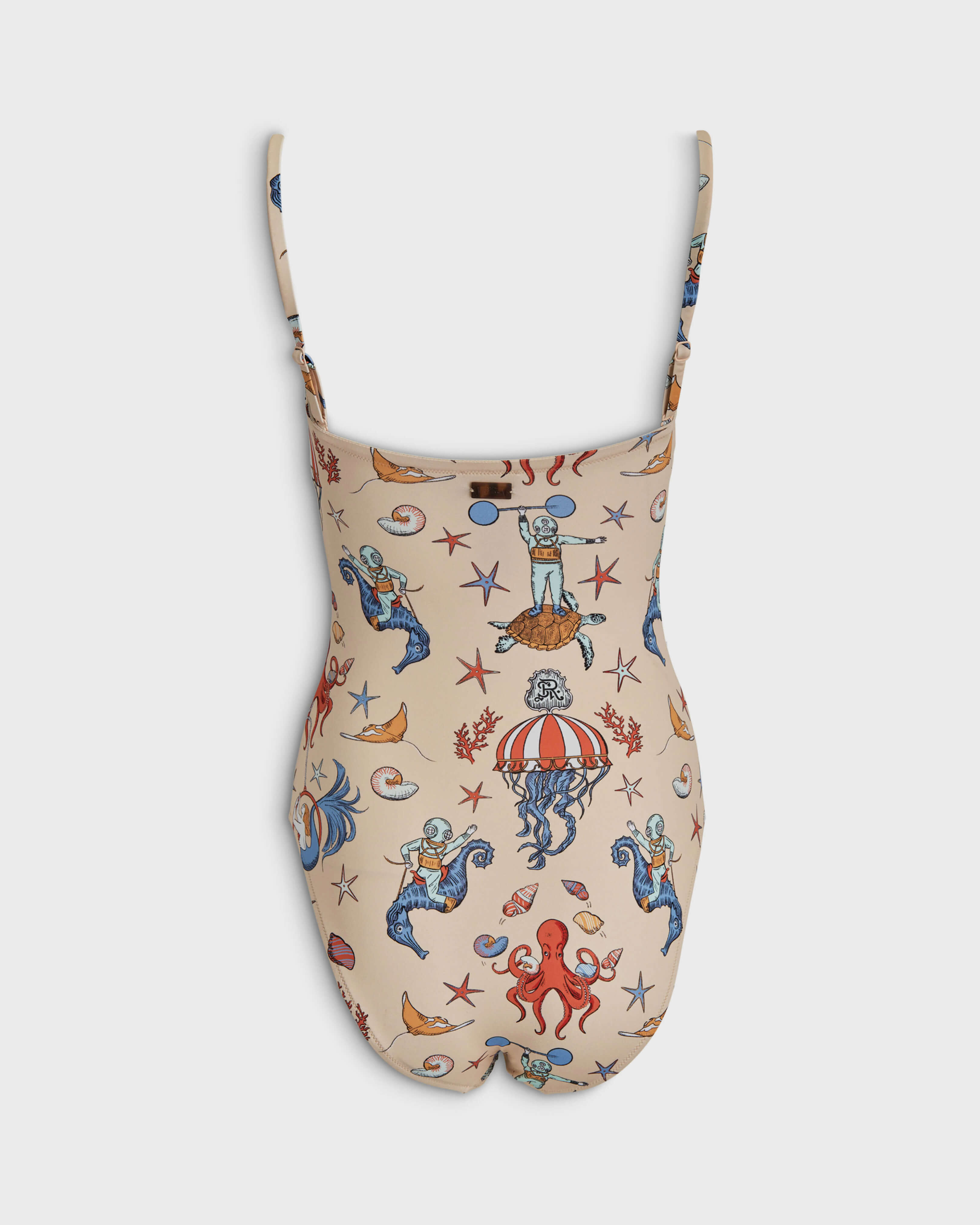 Women Bustier One-piece Swimsuit Aqua Circus - Vilebrequin for St.Regis Longboat Key PINK CHAMPAGNE back view