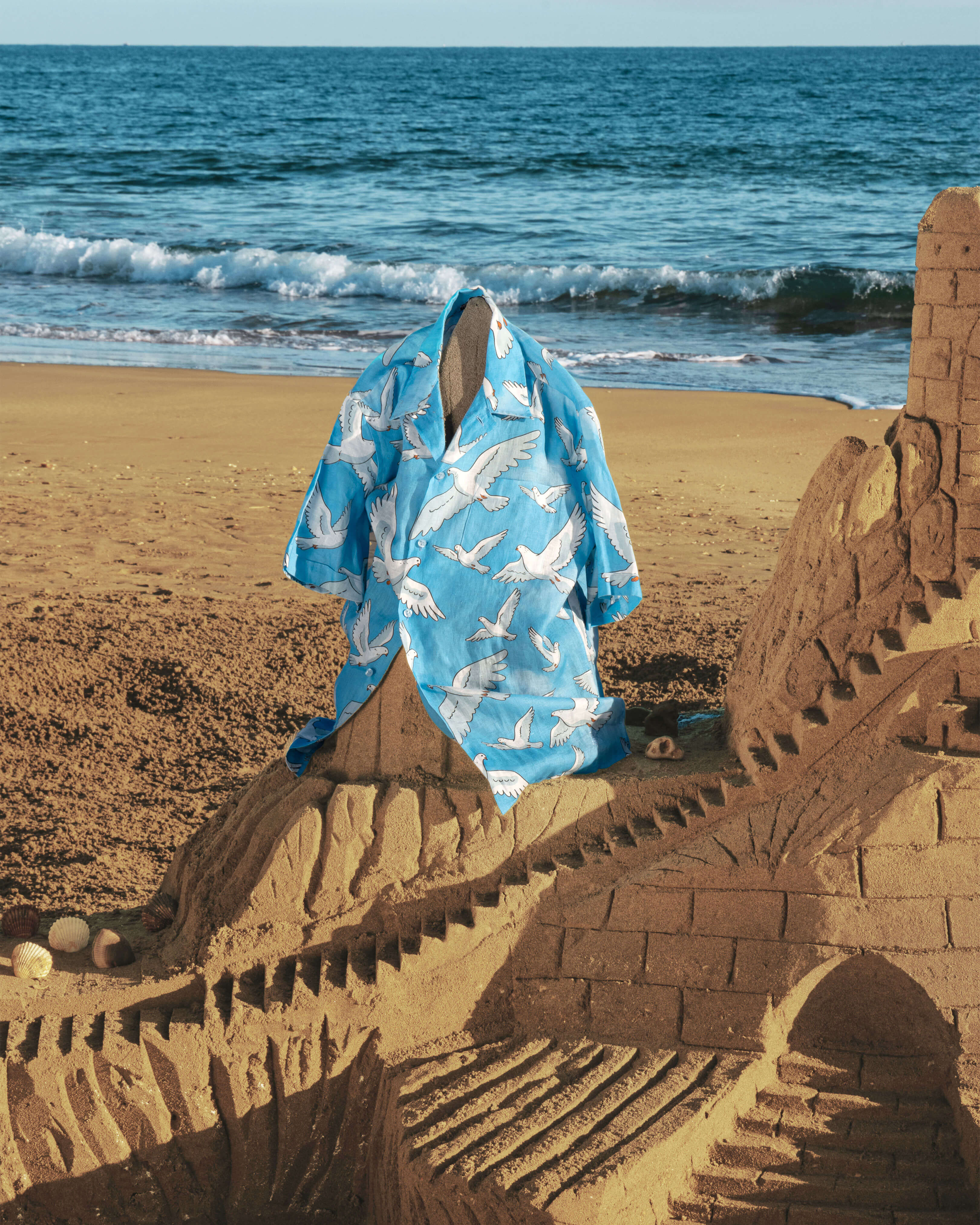 Camisa de bolos con estampado Doves para hombre - VBQ x 3.PARADIS JAIPUY override view