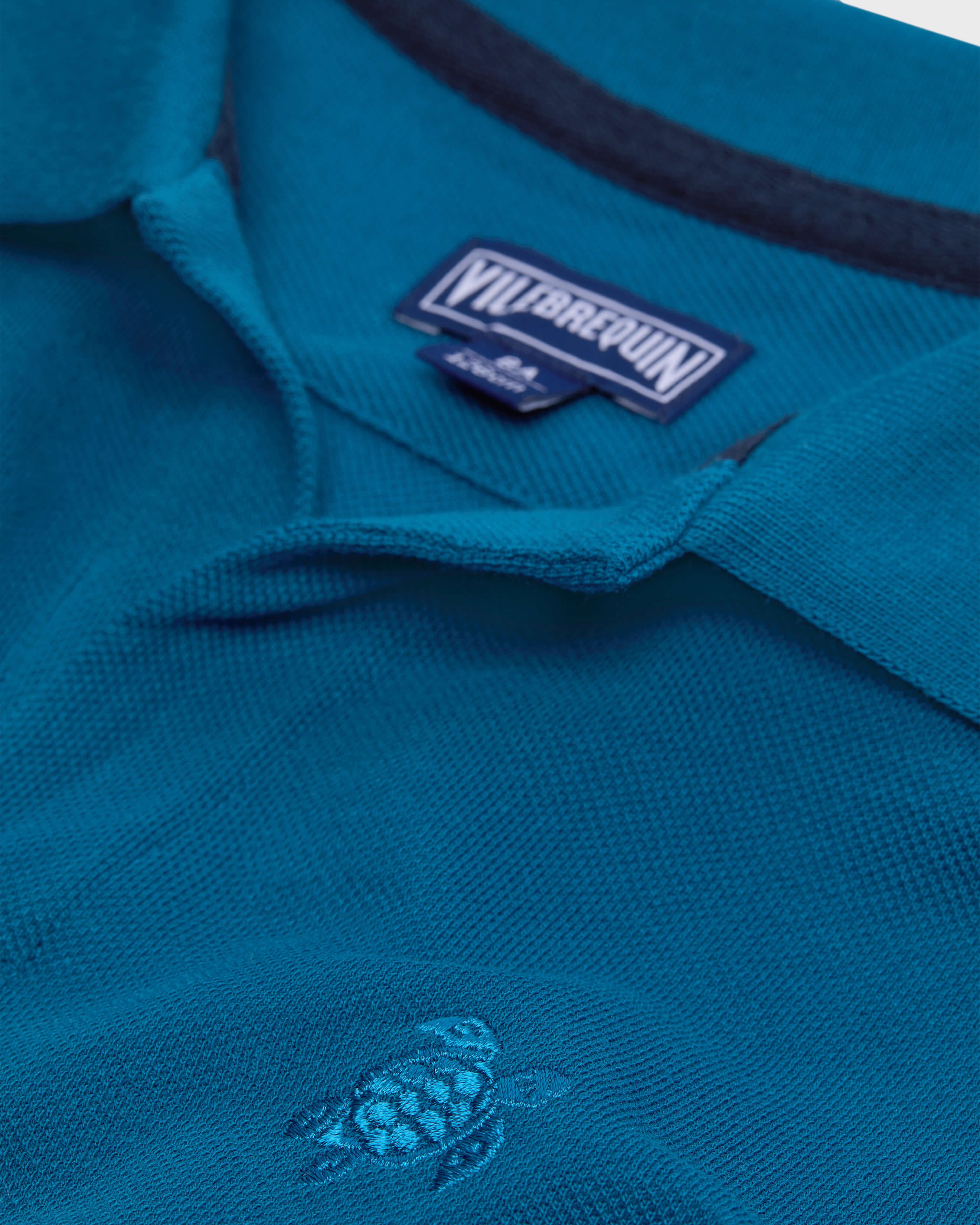 Boys Organic Cotton Polo Solid PEACOCK supp4 view