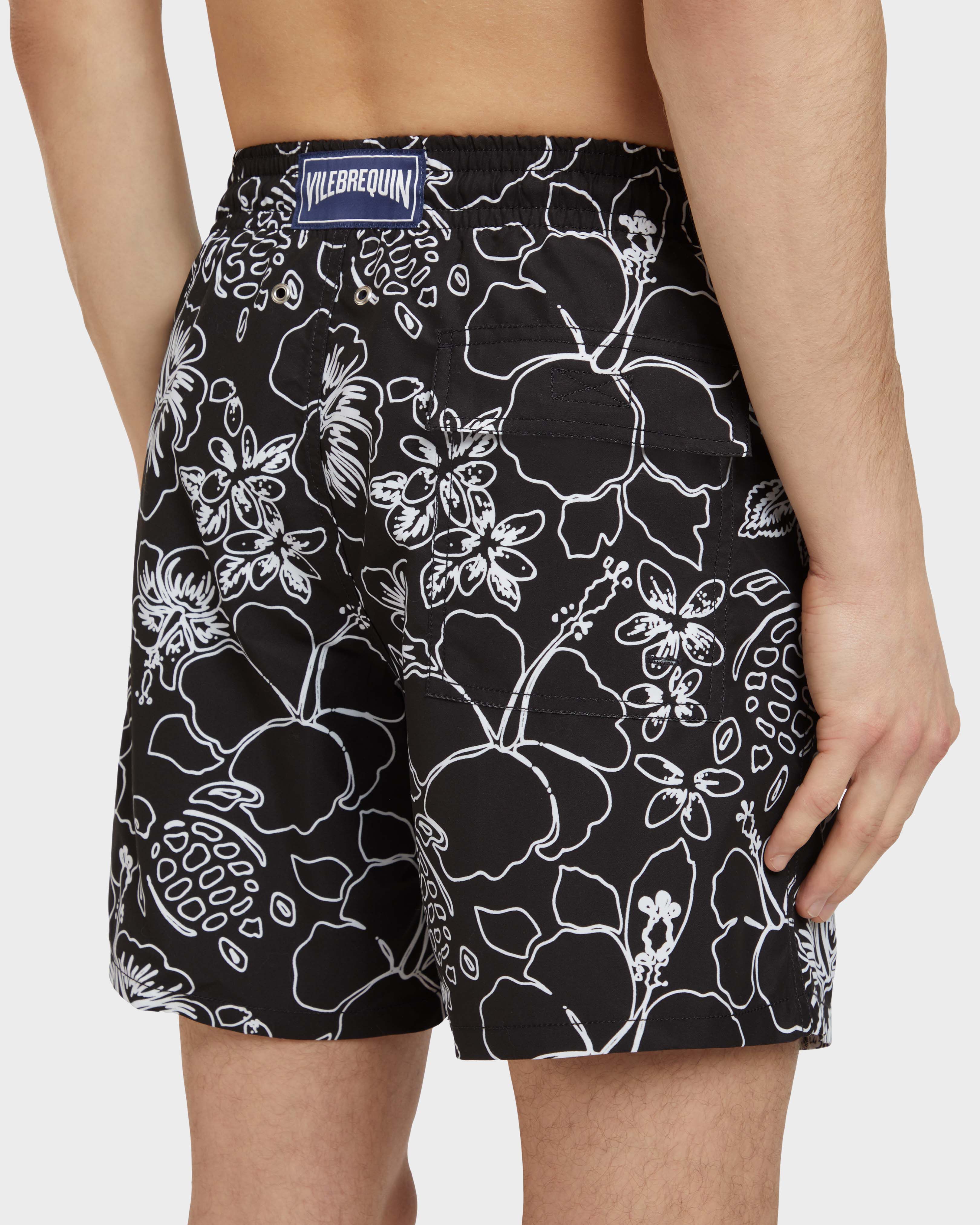 Men Swim Shorts Tropical Turtles Ink BLACK supp2 view