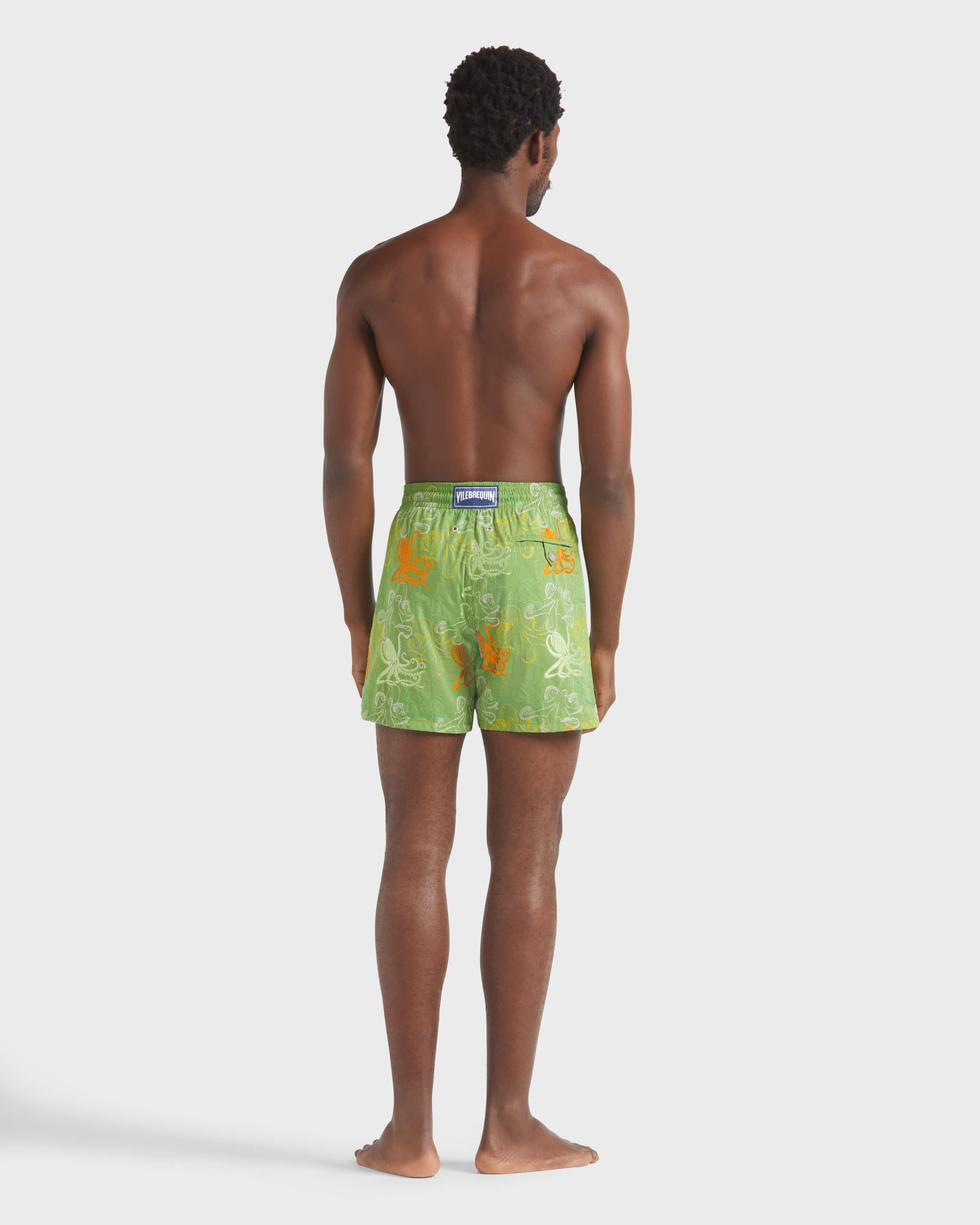 Maillot de bain homme brodé Octopussy - Edition Limitée CAMOUPLAGE backworn view