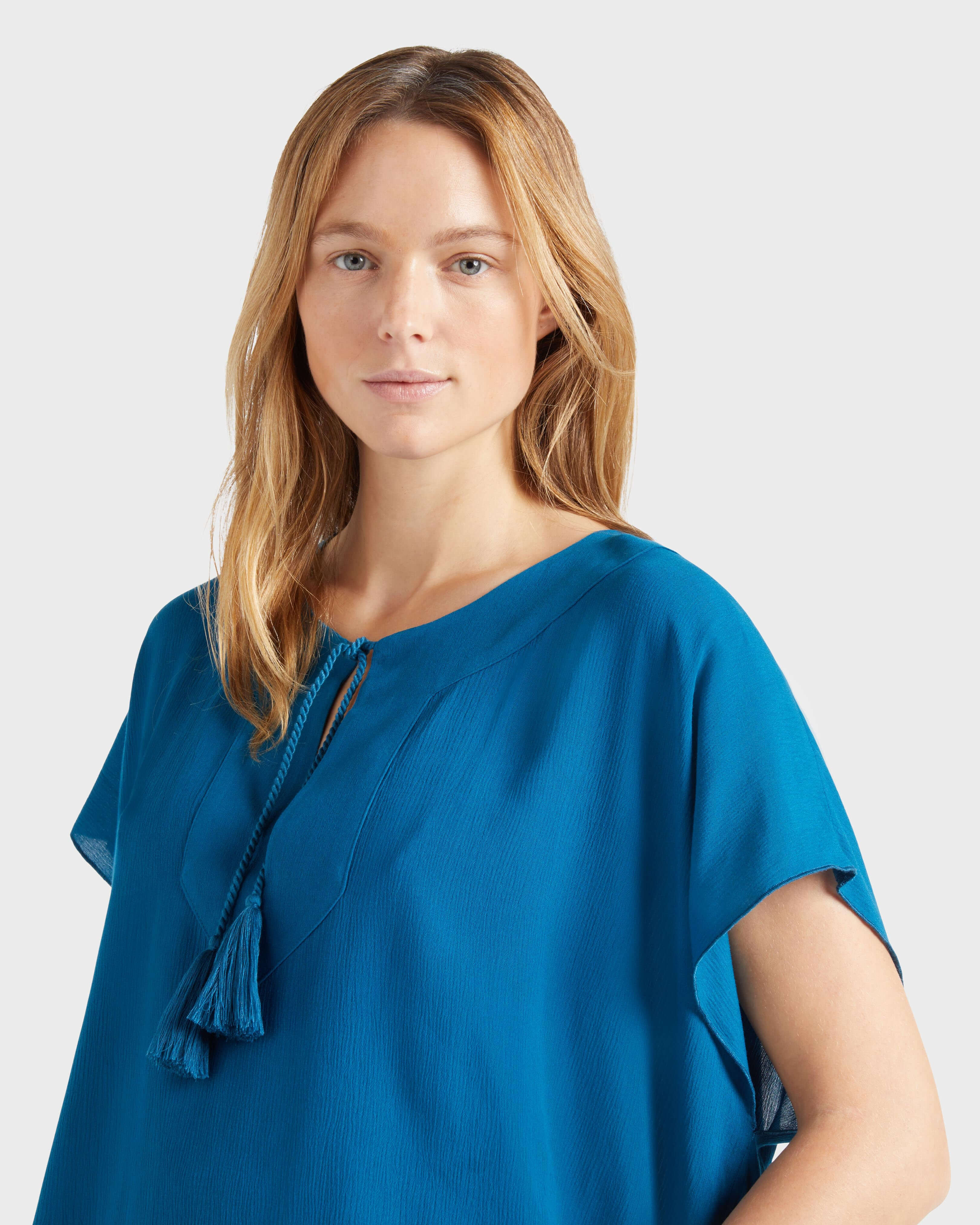 Women Viscose Shirt Solid PEACOCK supp2 view