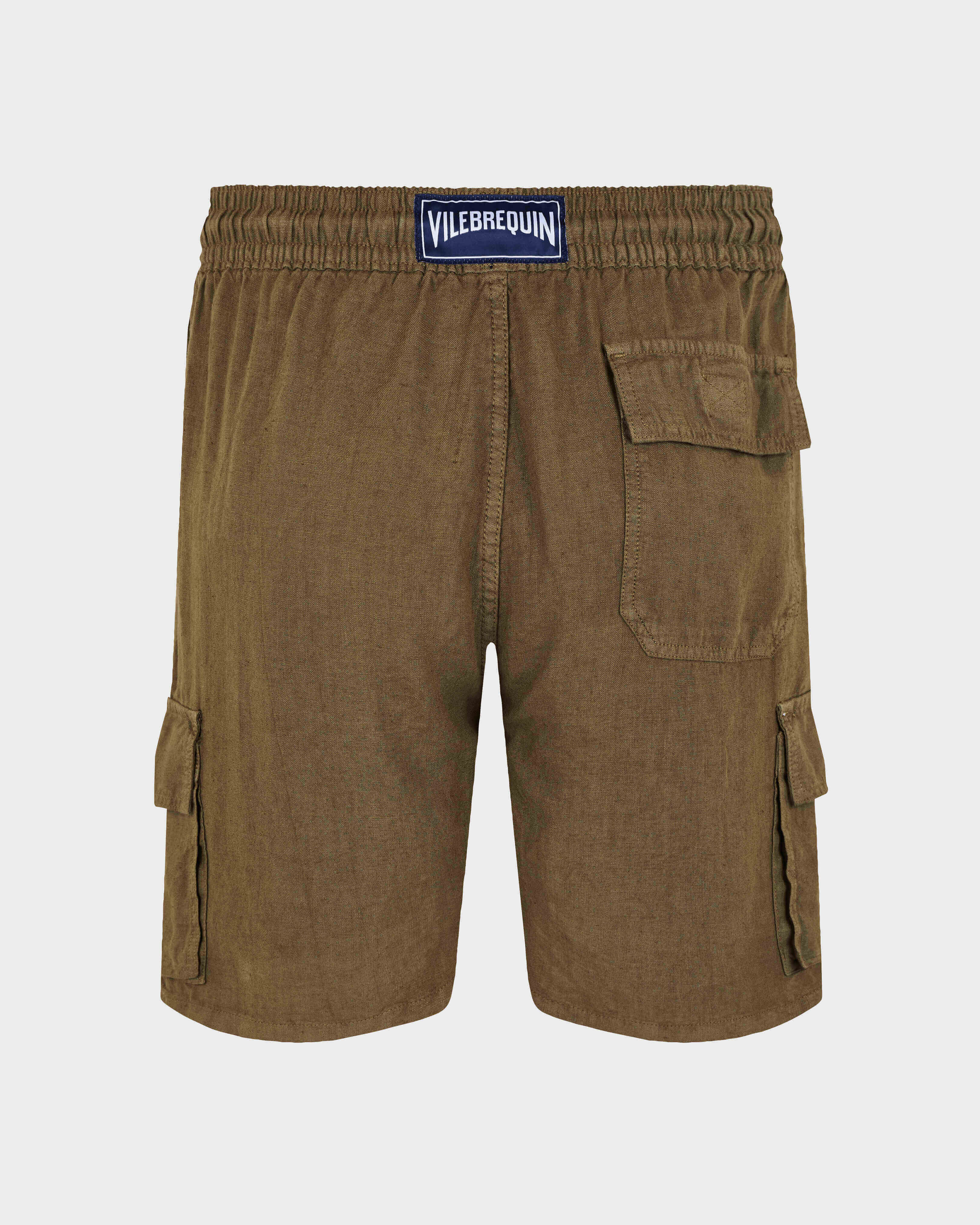 Bermuda en lin homme Teinture Bio-sourcée MAQUIS back view