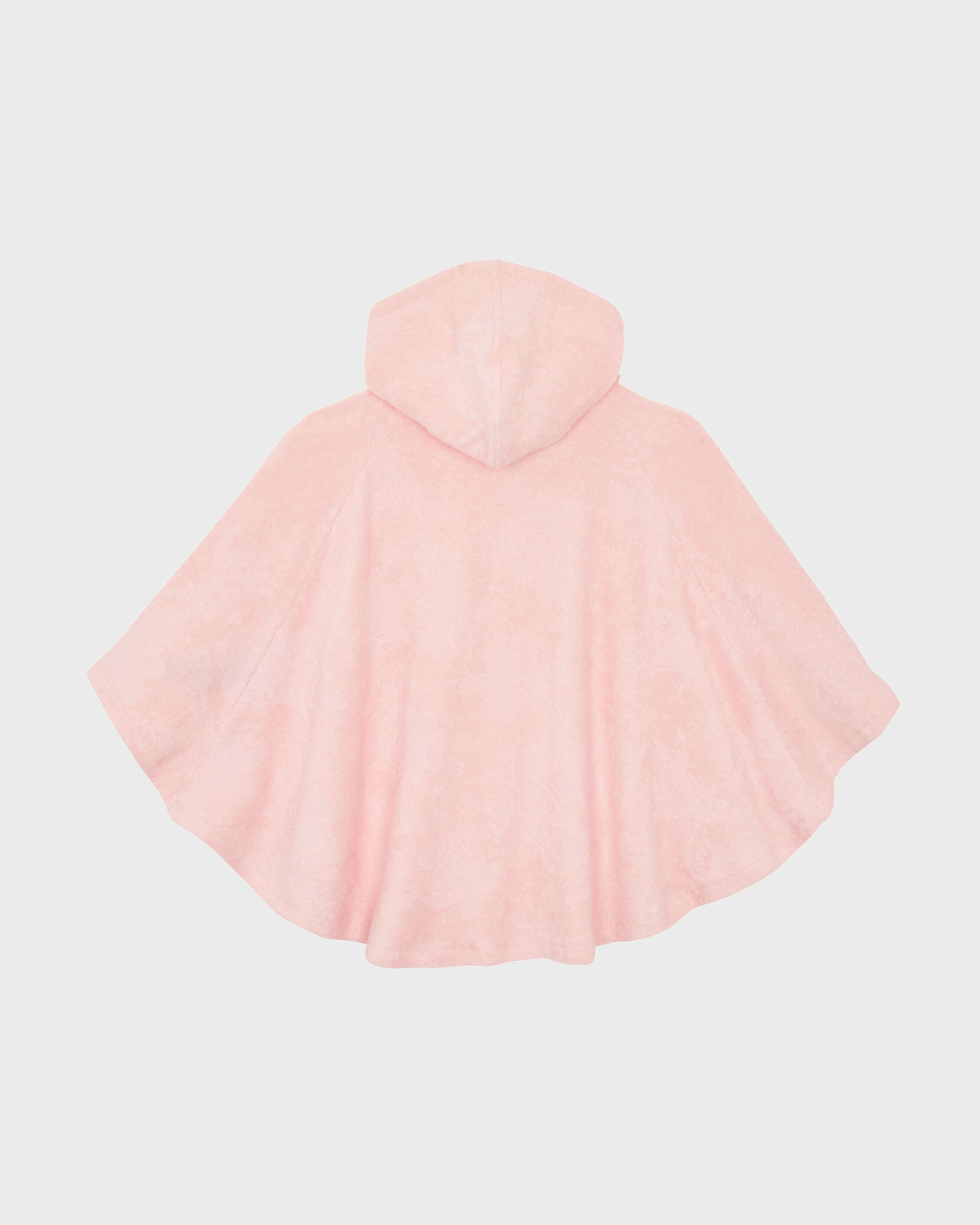 Baby Terry Poncho Jacquard Turtles PEONY back view