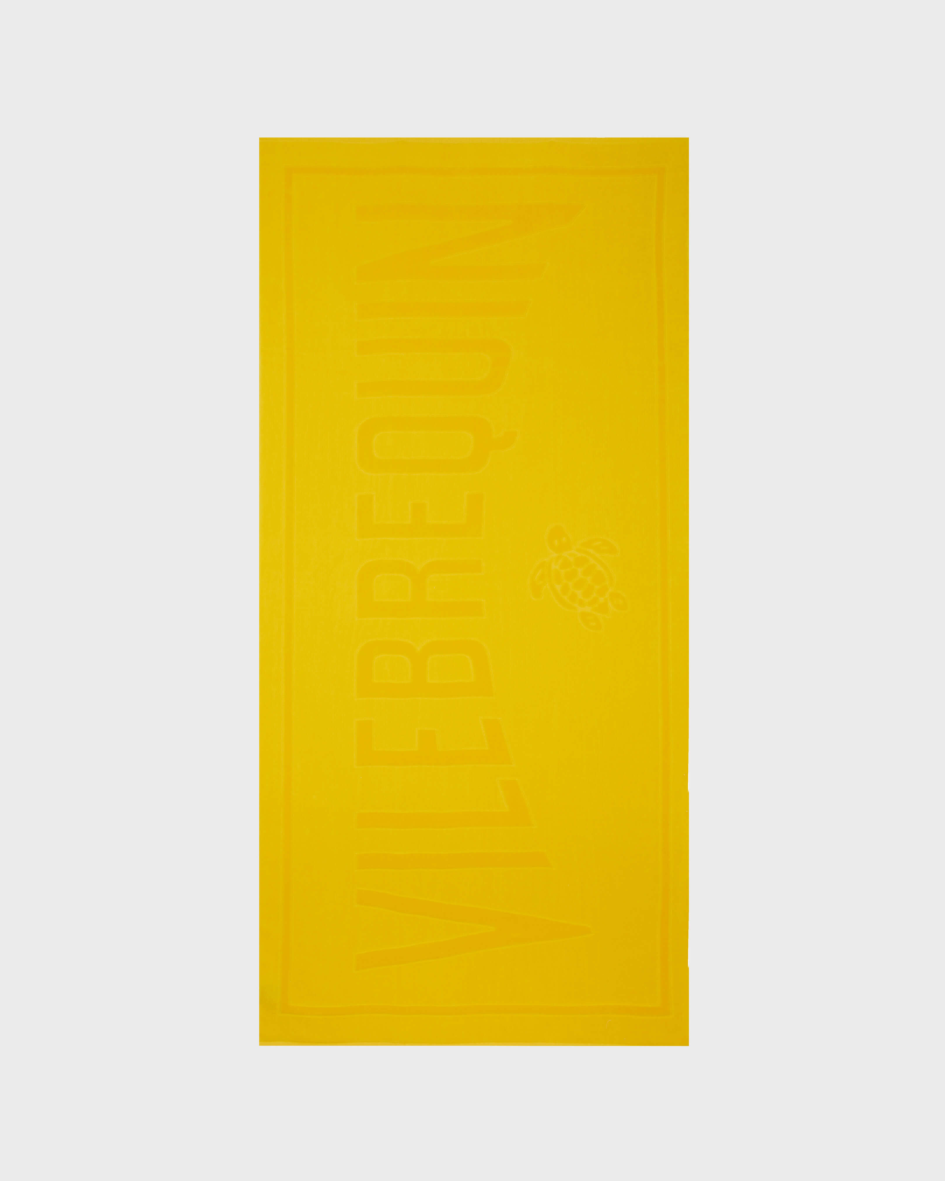 Solid Organic Cotton Beach Towel CORN front view