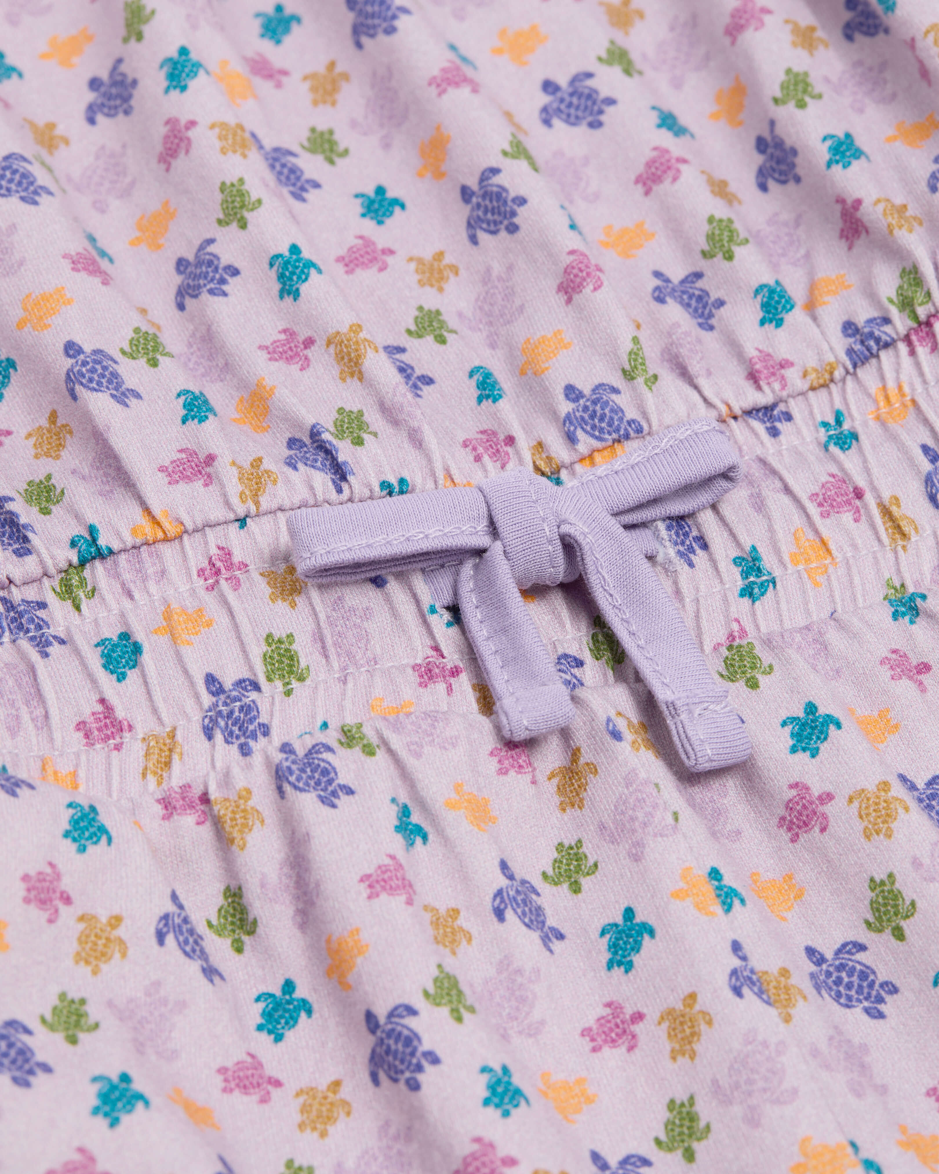 Combinaison en coton organique fille Micro Ronde des Tortues FLEUR look1 view