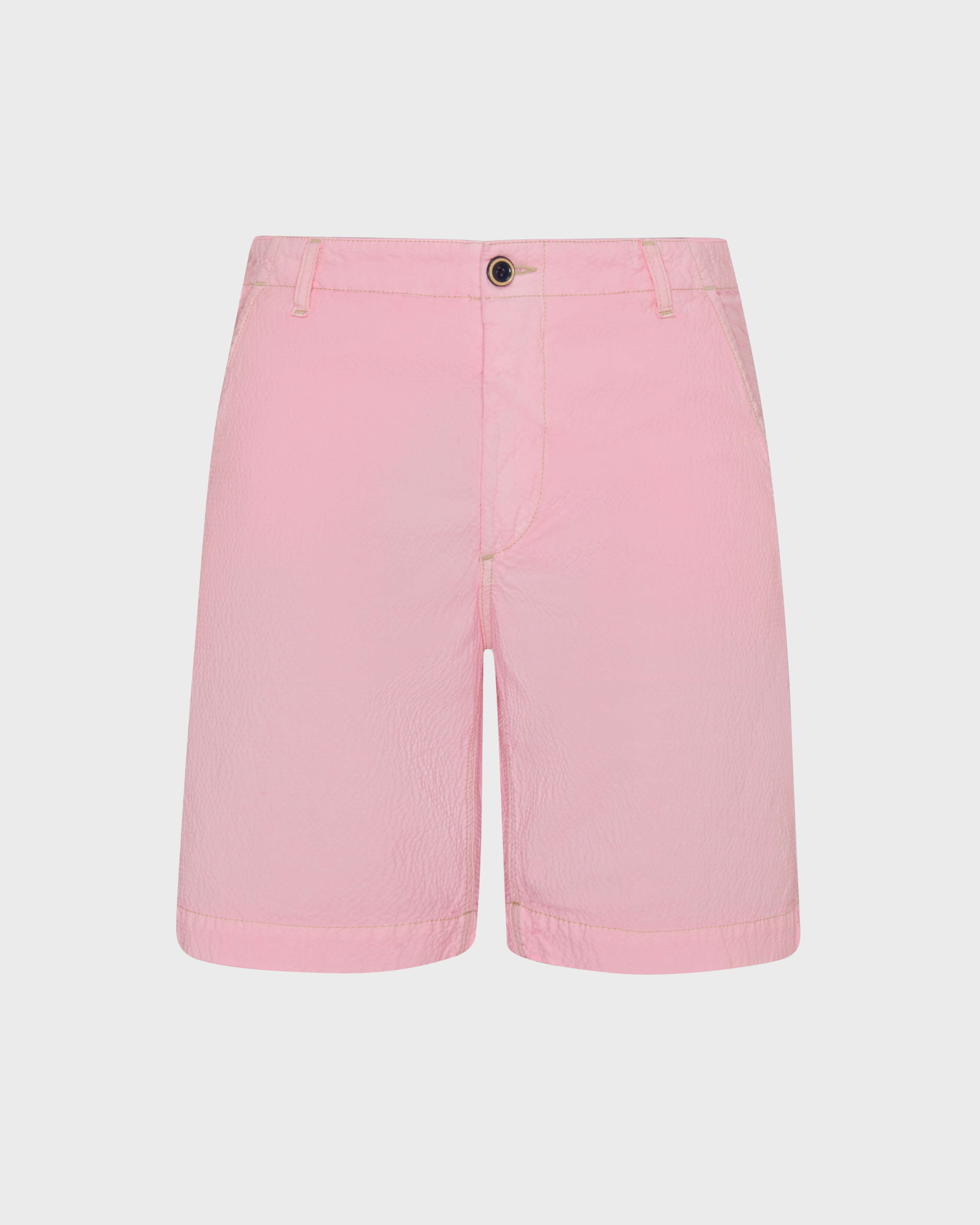 Men Cotton Seersucker Bermuda Shorts PEONY front view