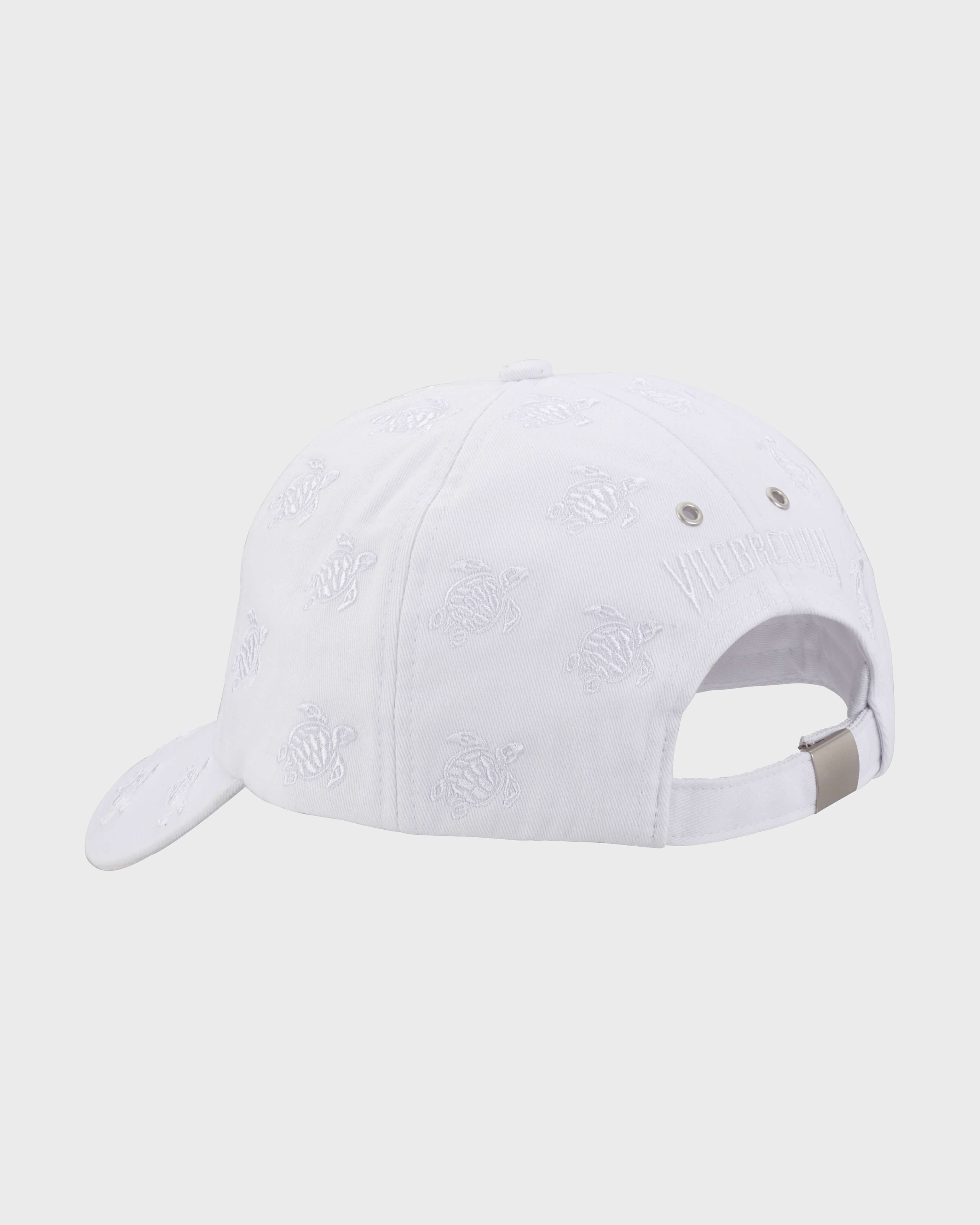 Gorra con bordado integral Turtles BLANCO back view