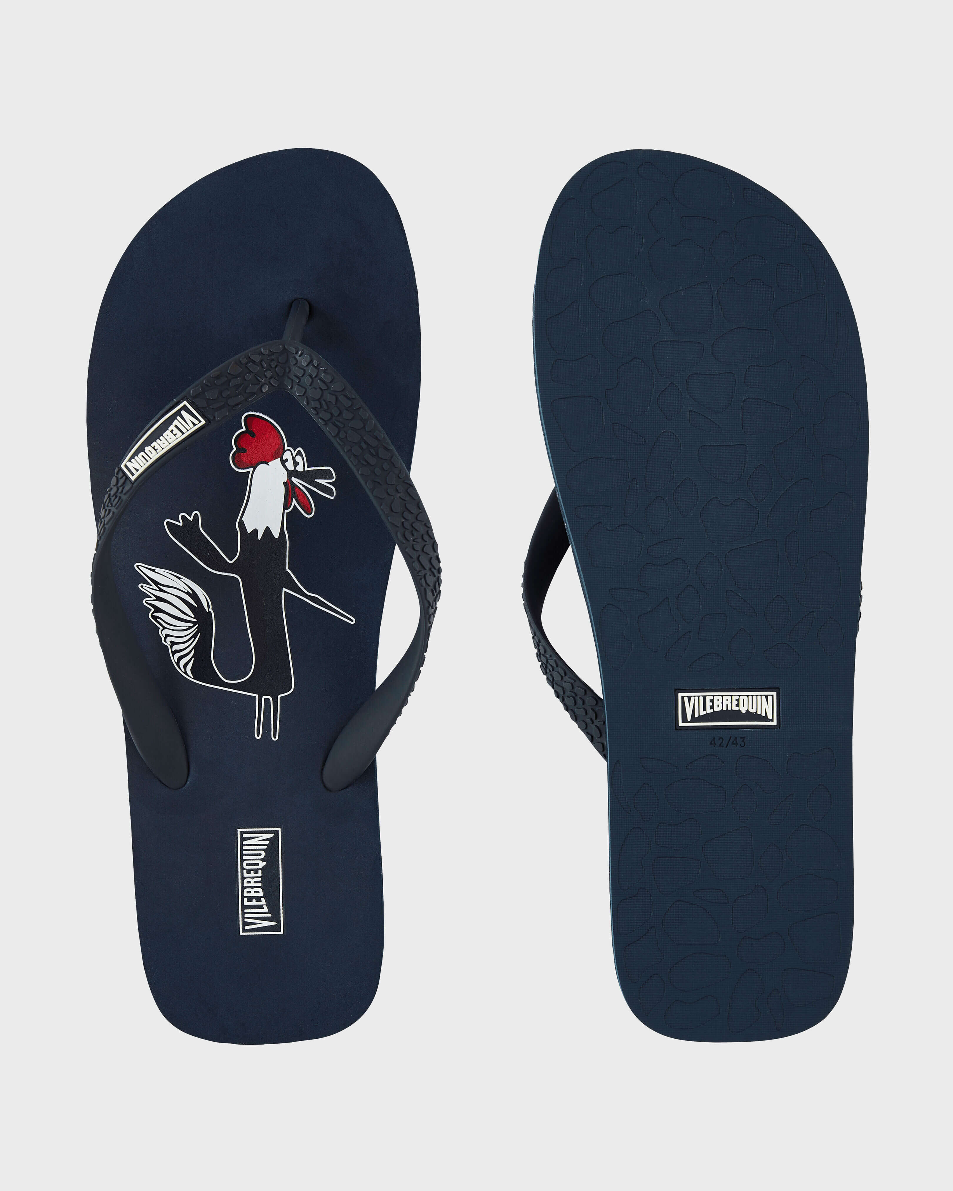 Men Flip flops Shoes Cocorico ! BLU MARINE front view