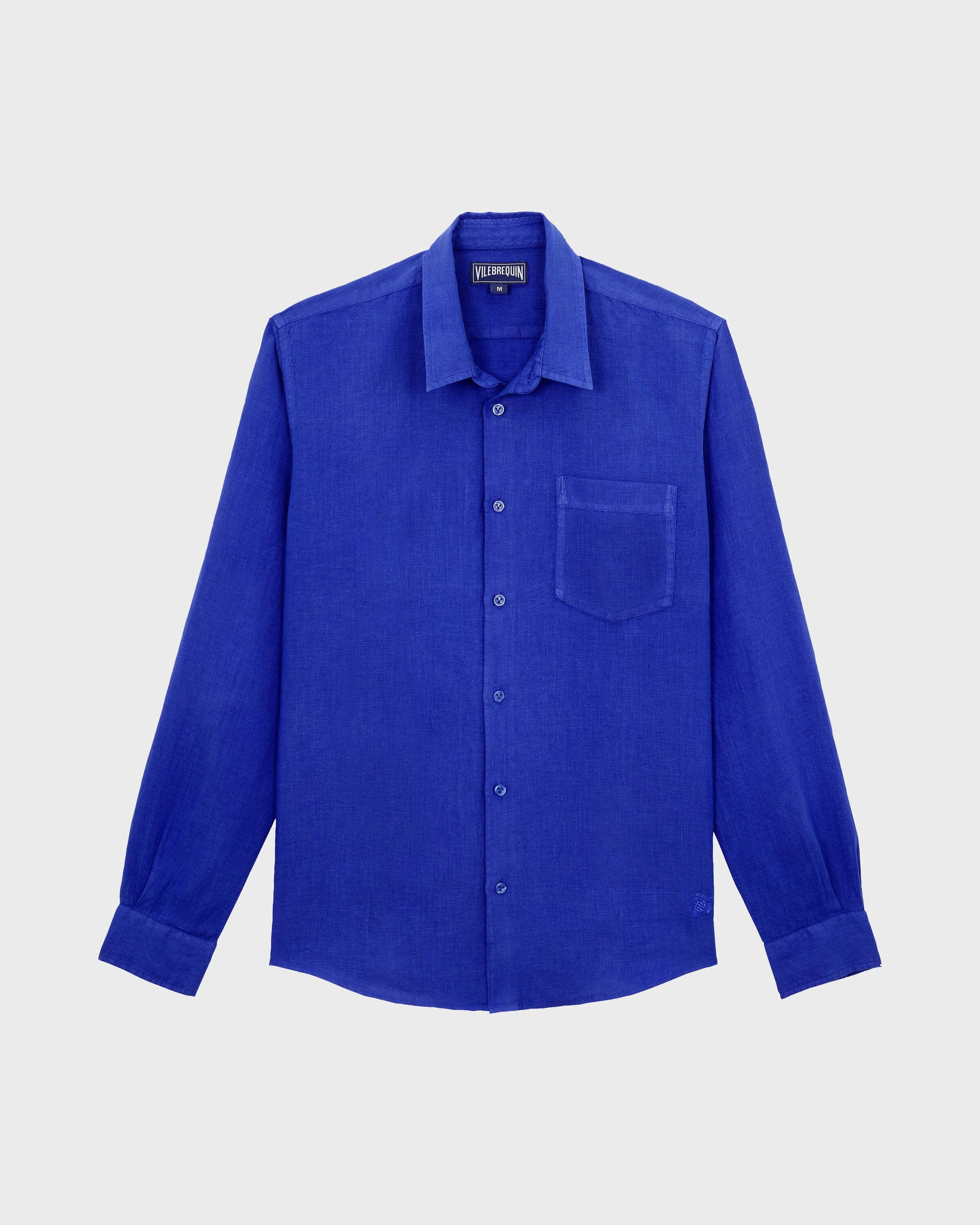 Men Linen Shirt Solid MARRAKECH front view
