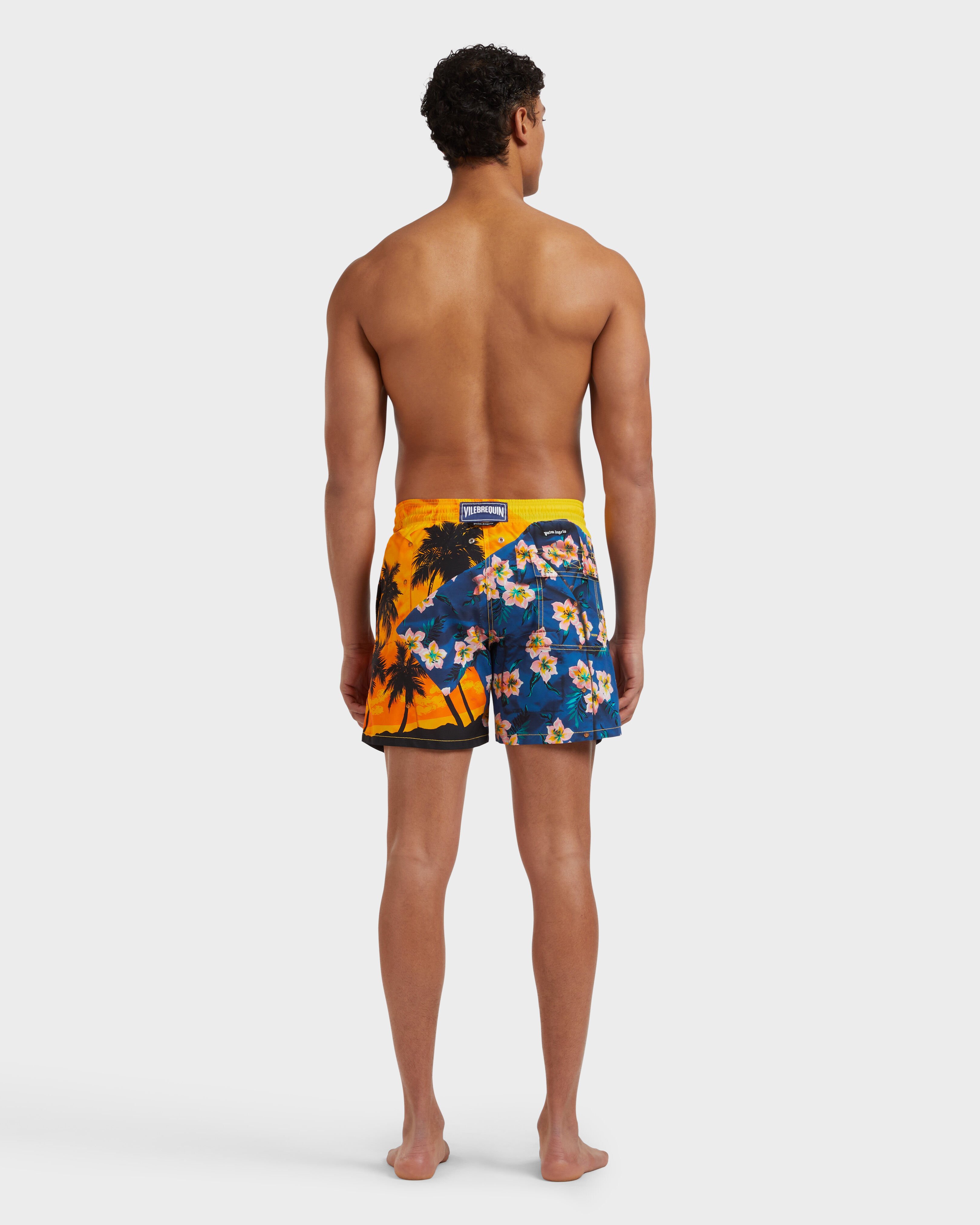 Men Swim Shorts Hawaiian Mix - VBQ x Palm Angels CORN backworn view