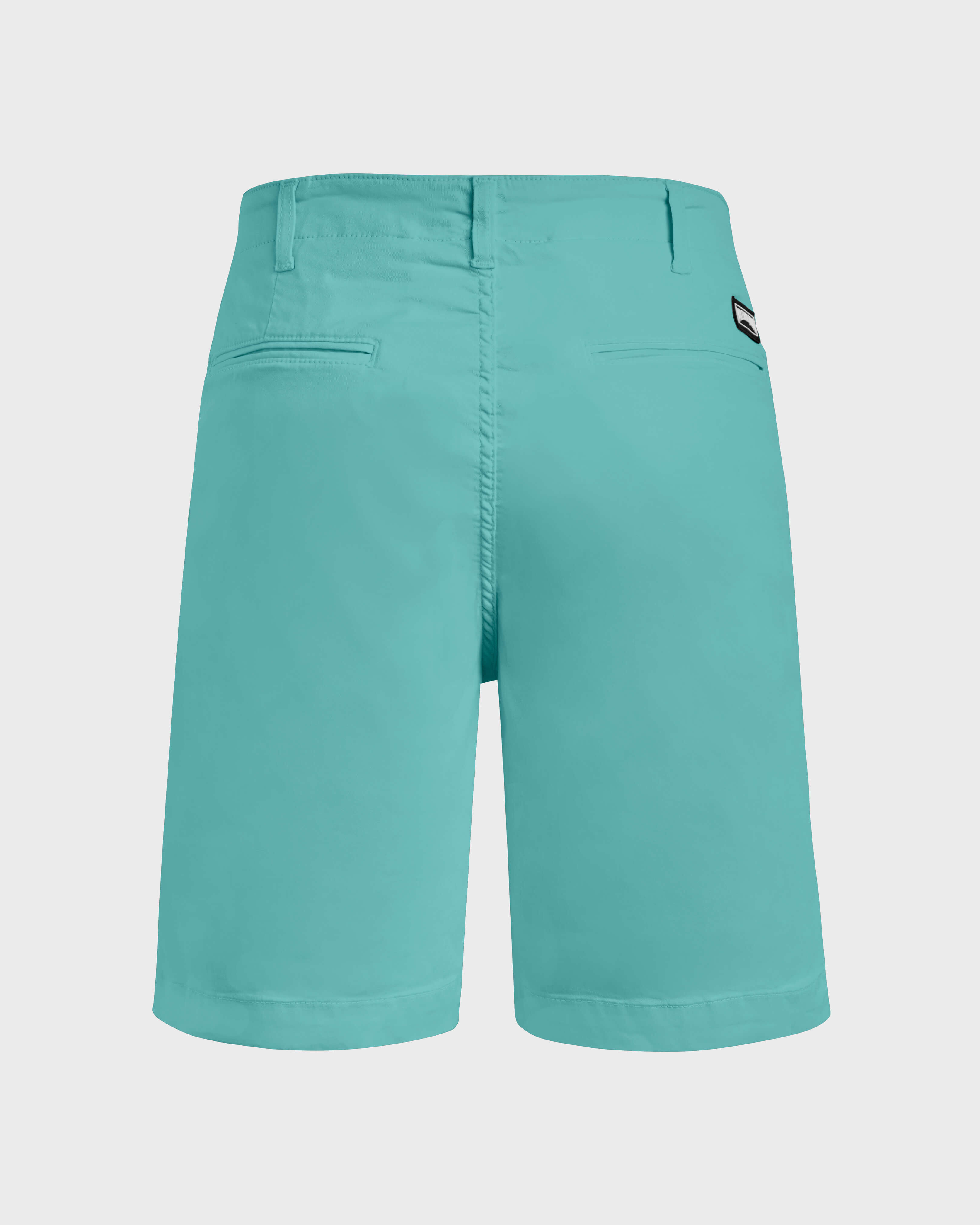 Men Tencel Satin Bermuda Shorts Solid DISCO GREEN back view