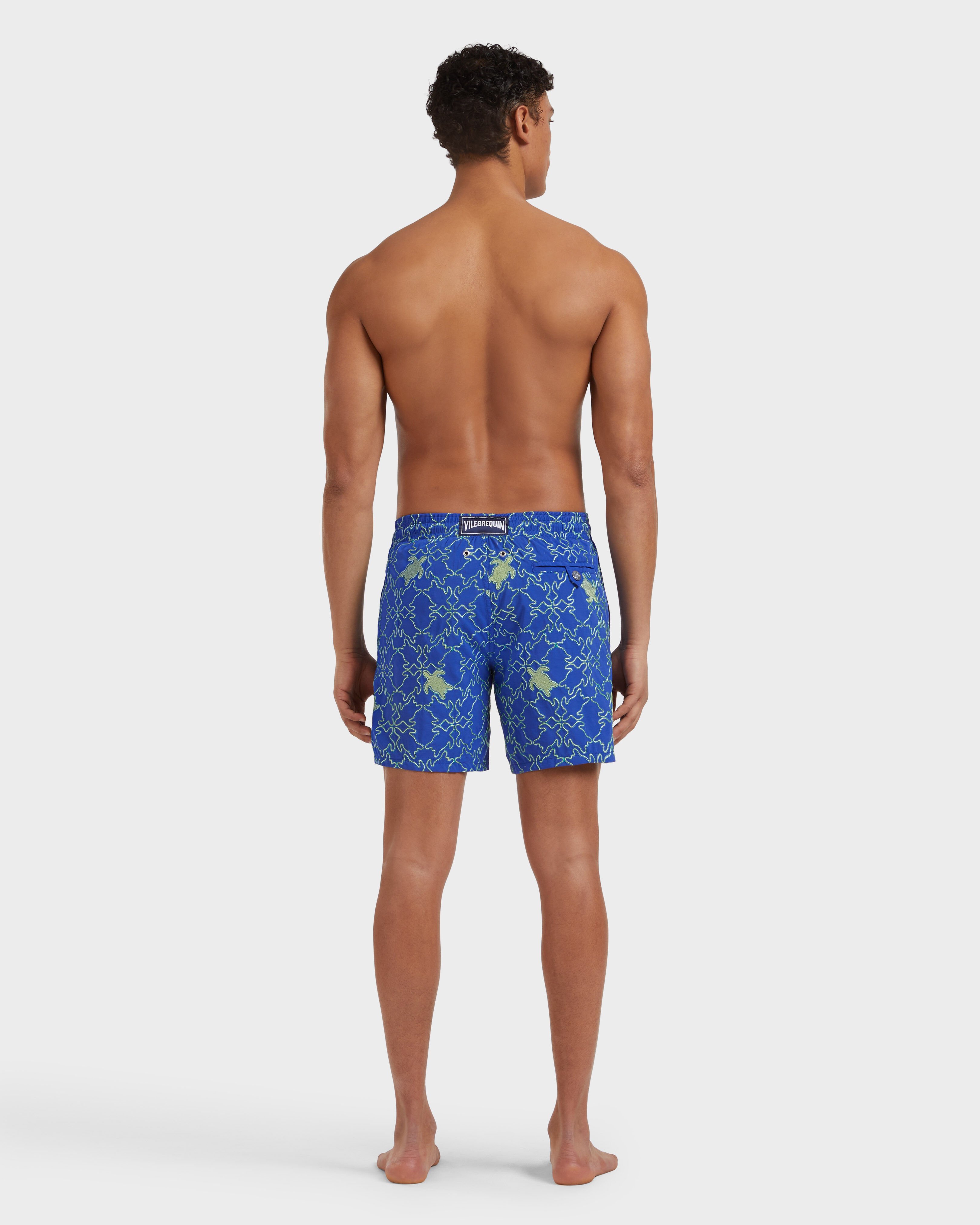 Men Swim Shorts Embroidered Turtles Net - Limited Edition MARRAKECH backworn view