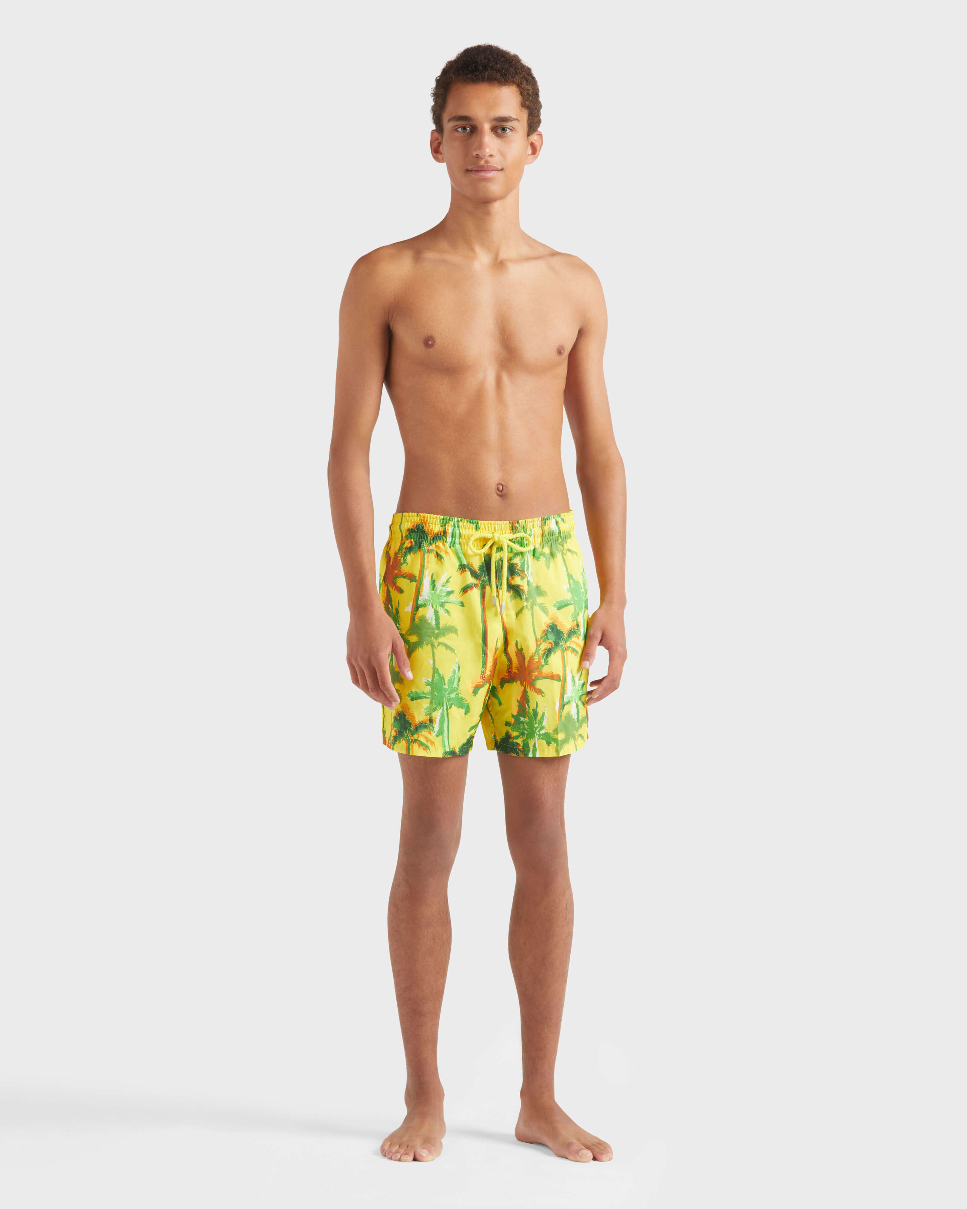 Men Ultra-light and packable Swim Shorts Palms Offset SUN frontworn view