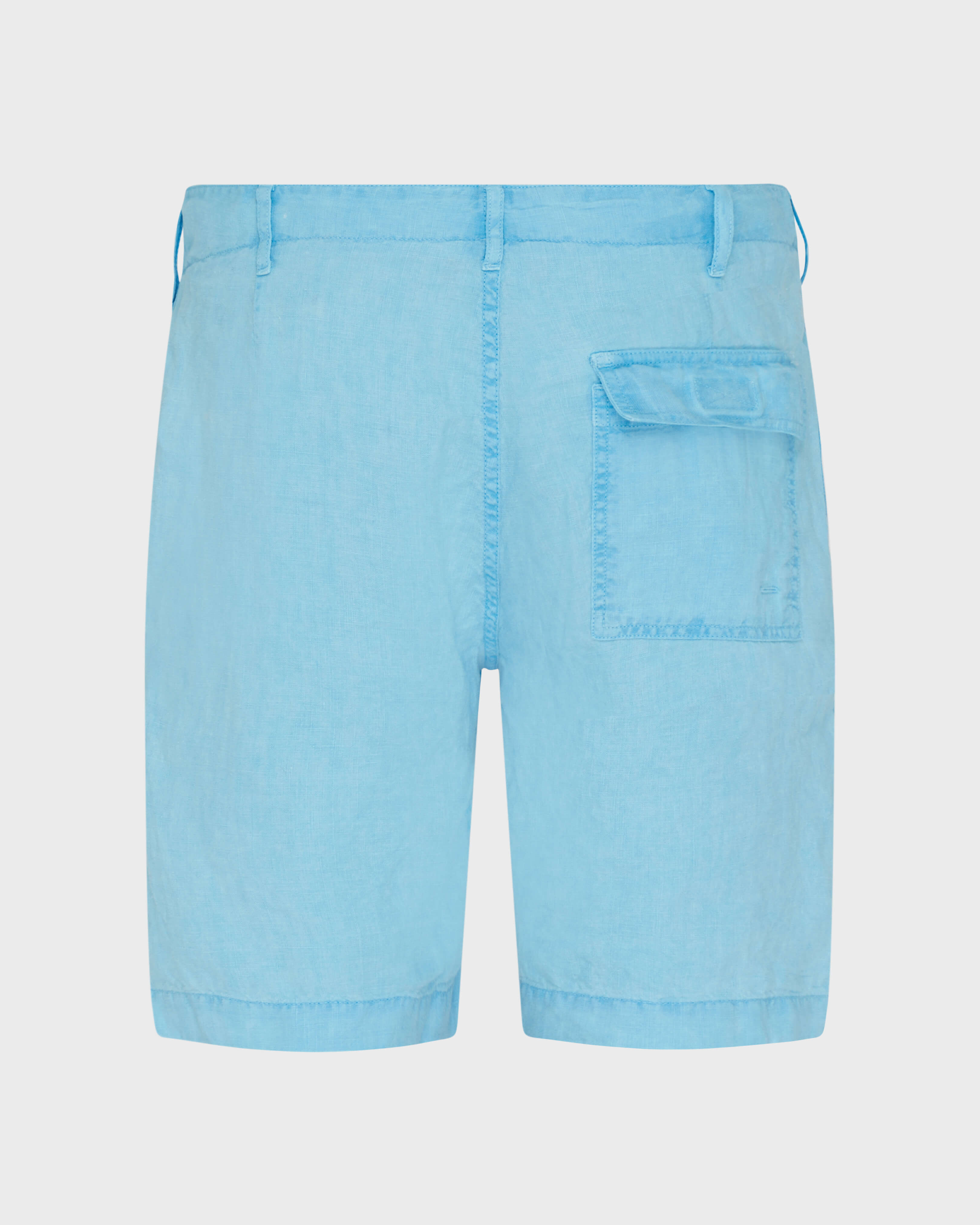 Bermudas de lino con tinte mineral para hombre LARIMAR back view