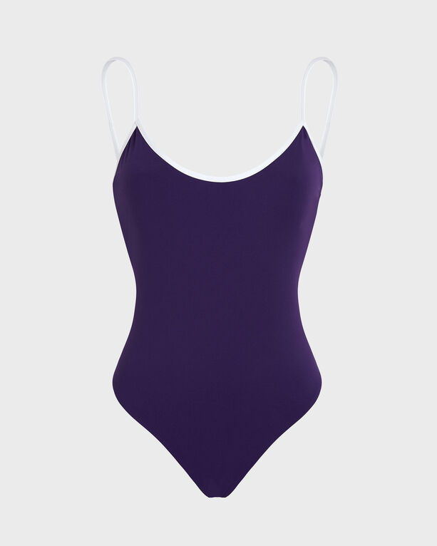 Vilebrequin - Women Low-back One-piece Swimsuit Solid - Swimwear - Lamia - Purple - Size M