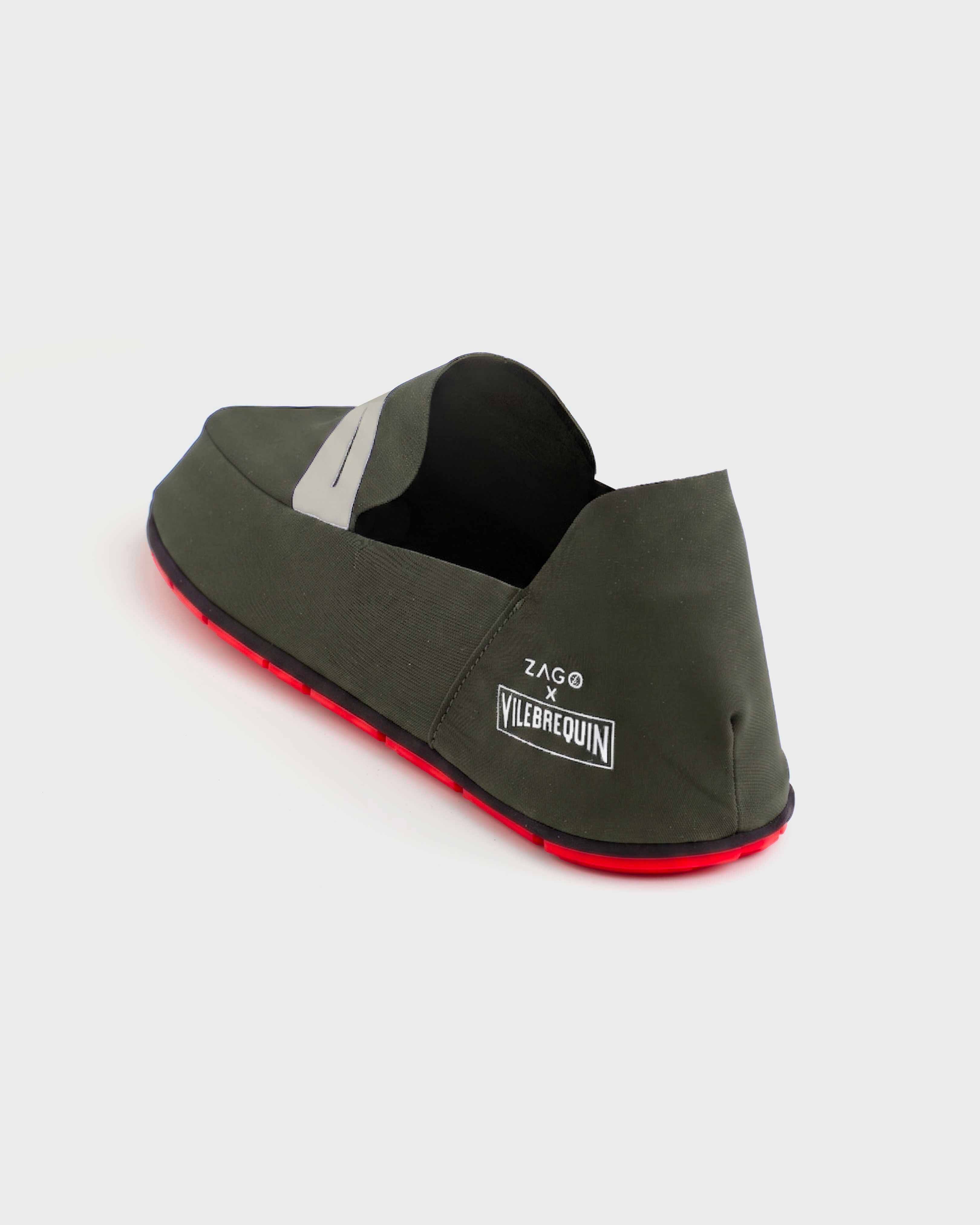 Hybrid-Loafer - Vilebrequin x ZAGO KHAKI back view