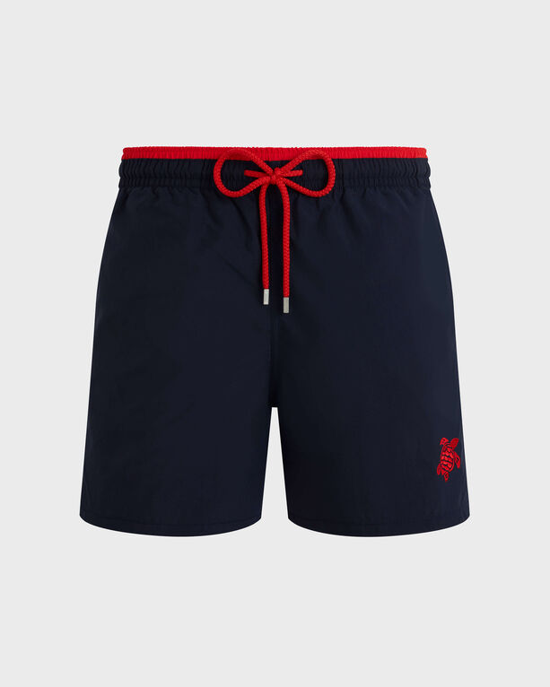 Vilebrequin - Zweifarbige Solid Bicolore Badeshorts Für Herren - Bademode - Moka - Blau - Größe XXXL Vilebrequin - Zweifarbige Solid Bicolore Badeshorts Für Herren - Bademode - Moka - Blau - Größe XXXL