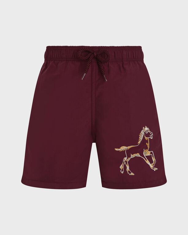 Vilebrequin - Placed The Year Of The Horse Badeshorts Mit Stickarbeiten Für Jungen - Bademode - Jim - Rot - Größe 12 Vilebrequin - Placed The Year Of The Horse Badeshorts Mit Stickarbeiten Für Jungen - Bademode - Jim - Rot - Größe 12