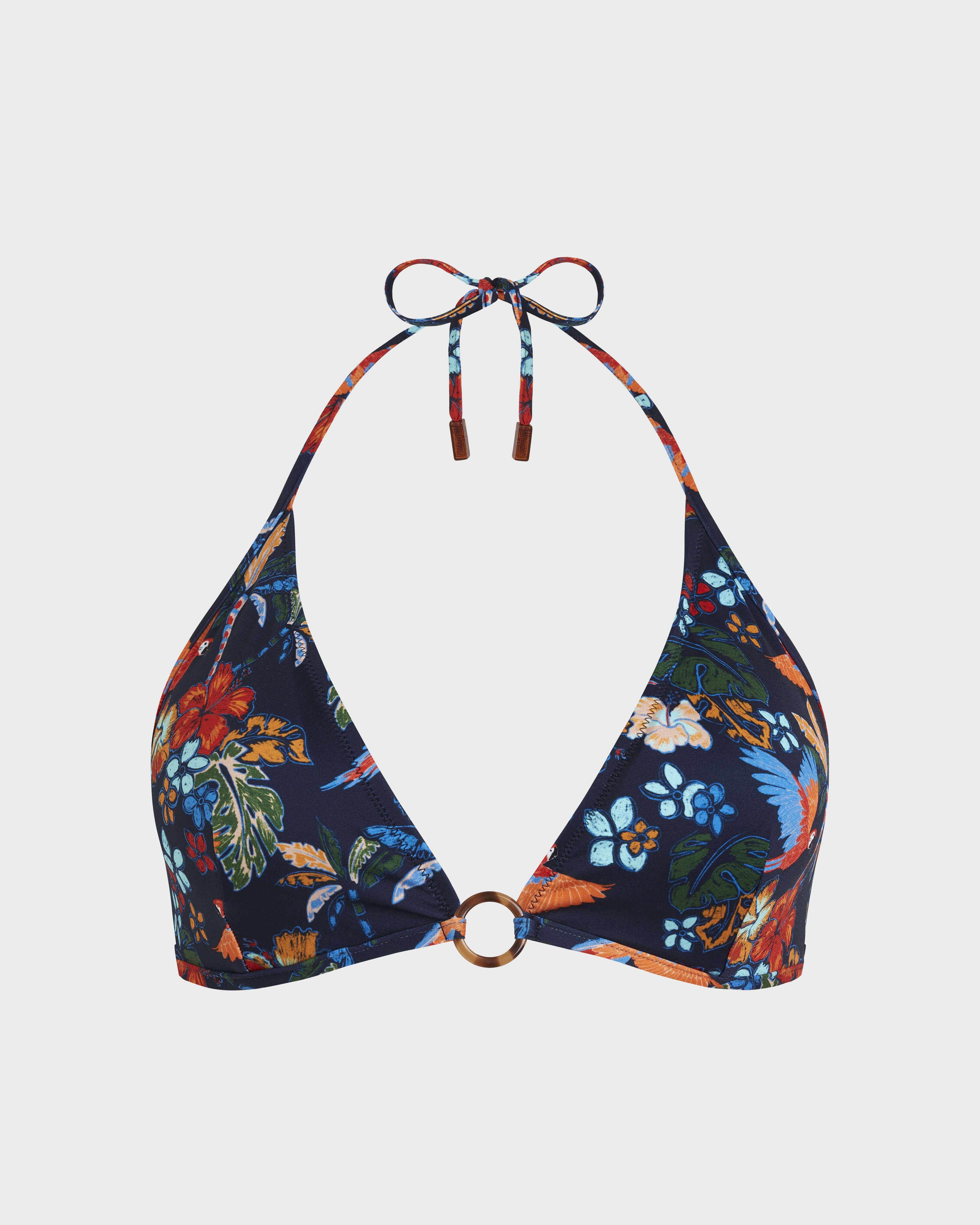 Women Triangle Bikini Top Salva NAVY front view