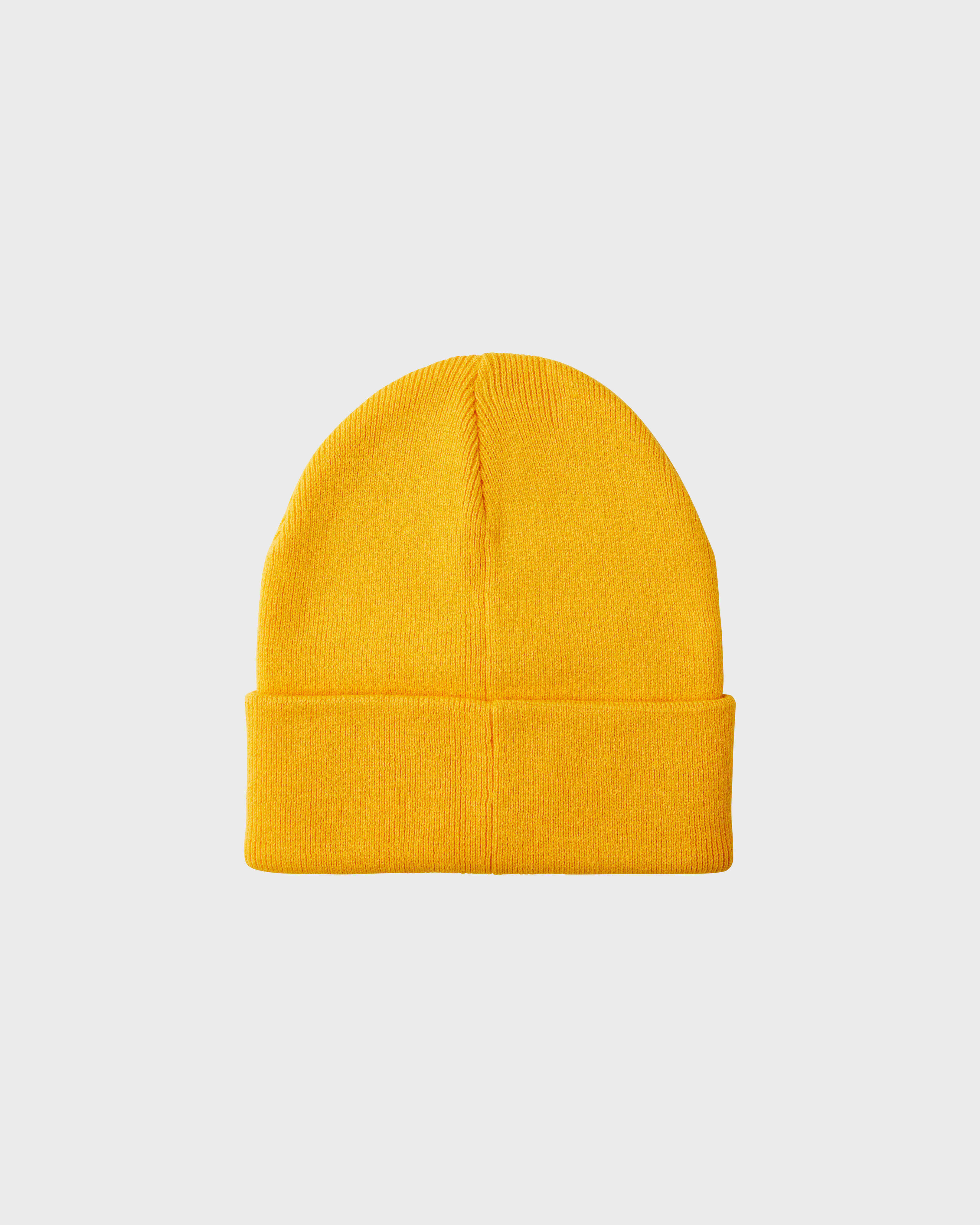 Kids Knitted Beanie Solid MANGO back view