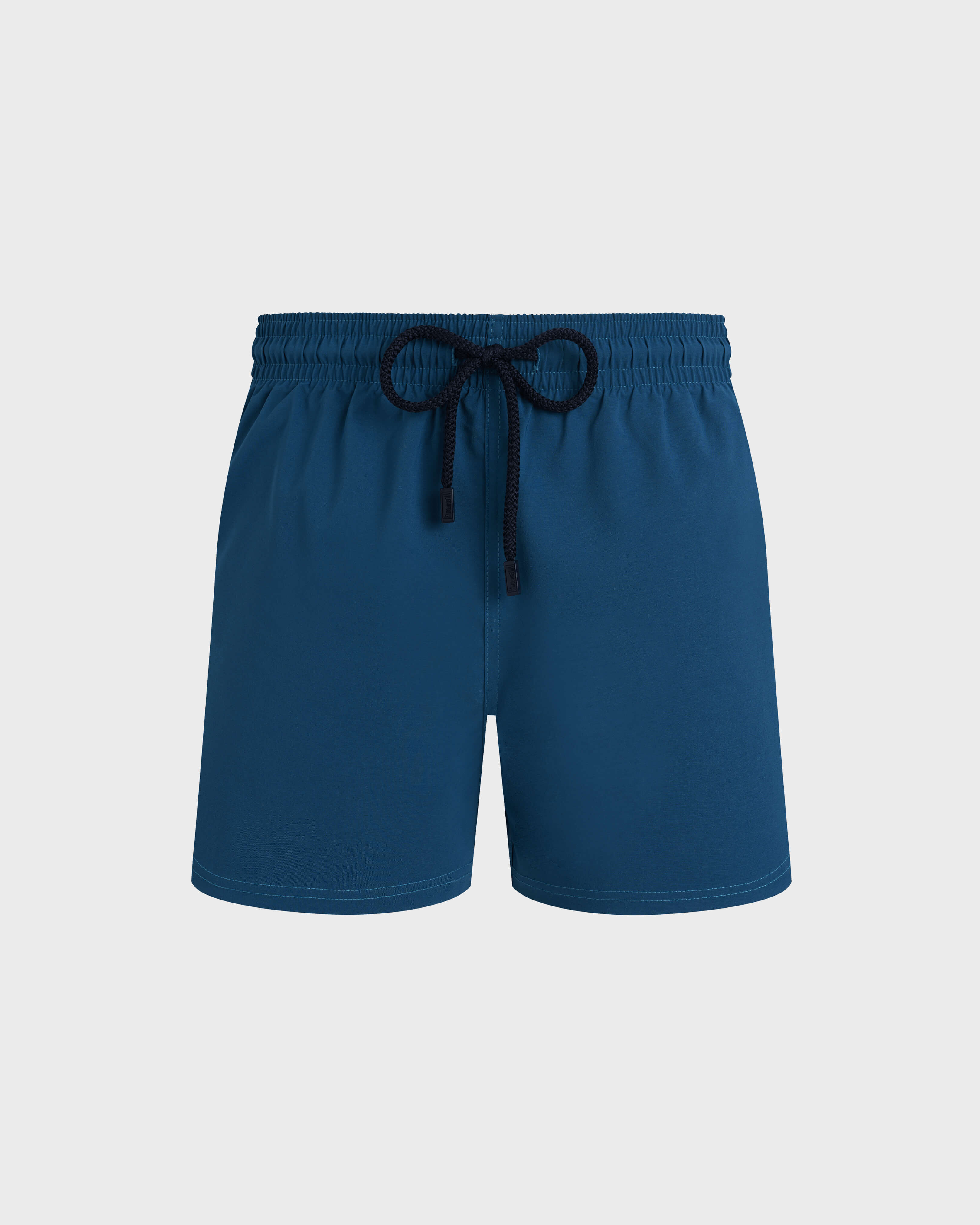 Men Swim Trunks Solid PEACOCK front view