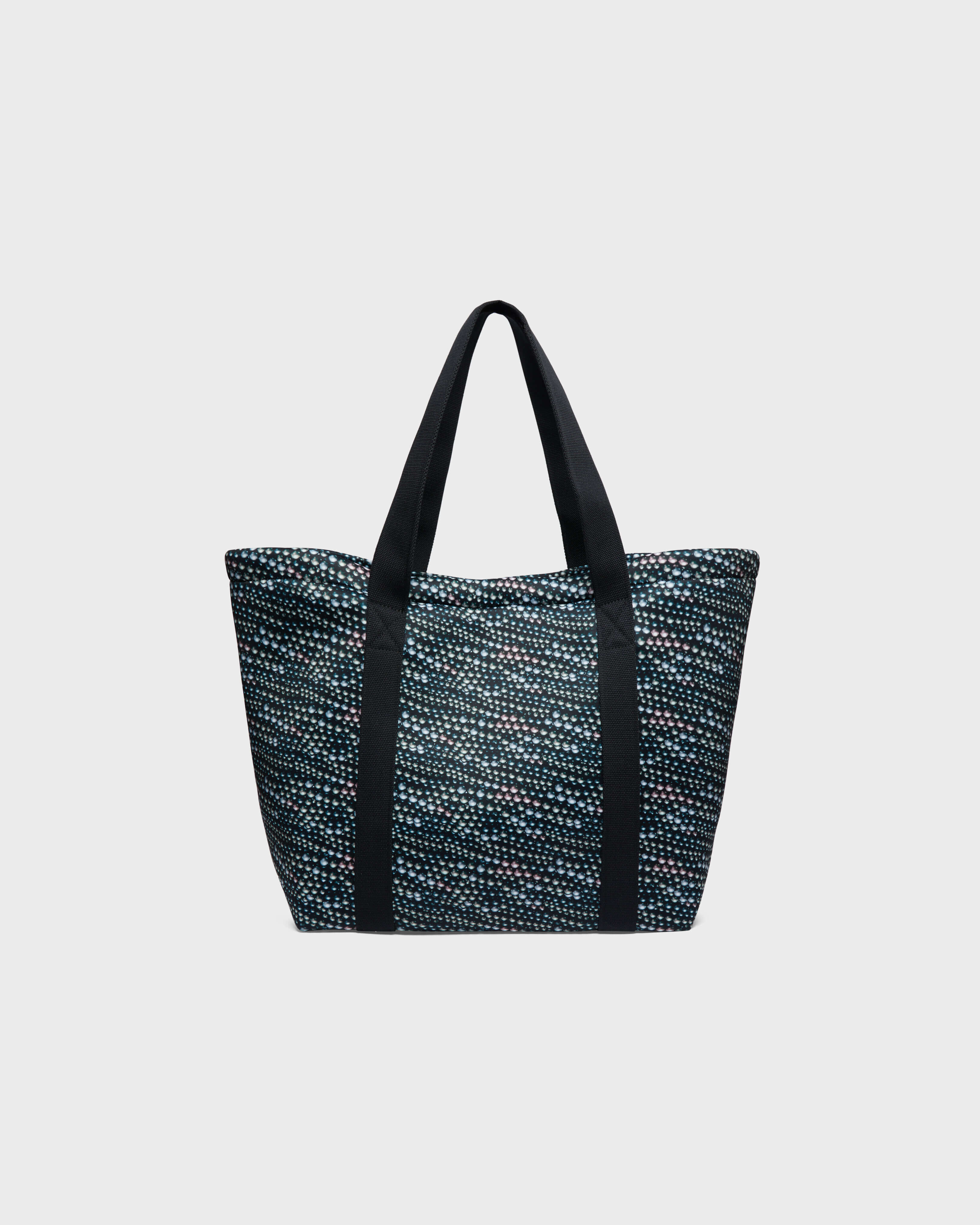 Neoprene Large Beach Bag Pearl BLACK back view