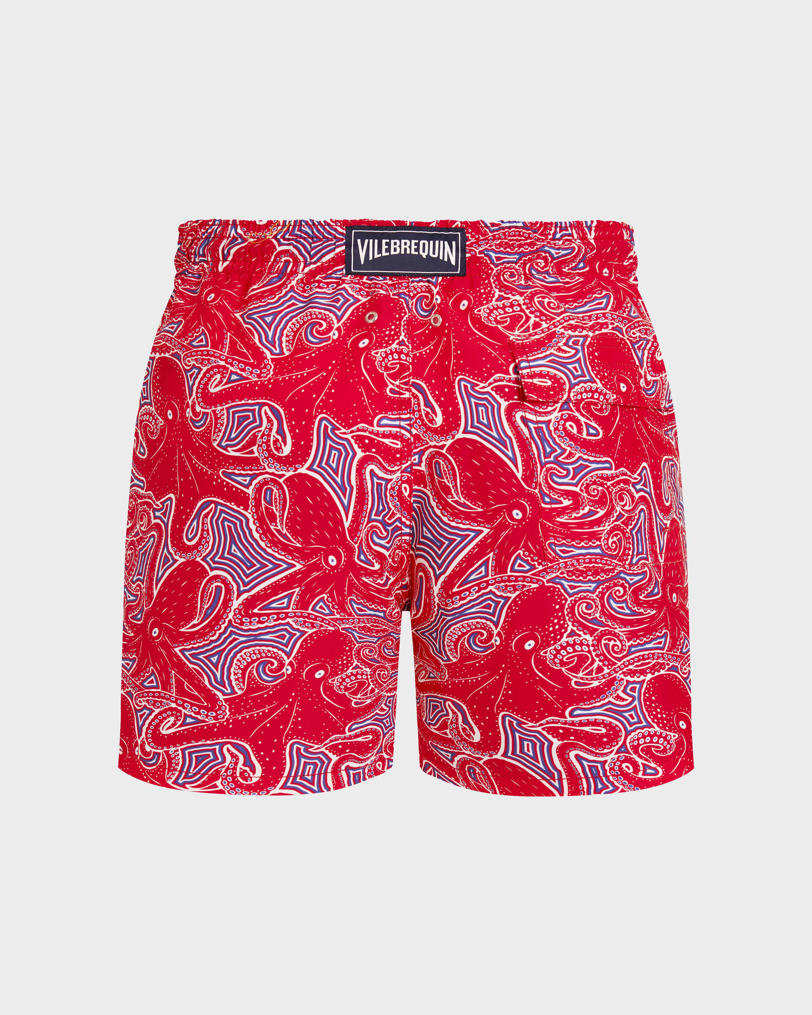 Men Swim Trunks Hypnoctopus POPPY RED back view