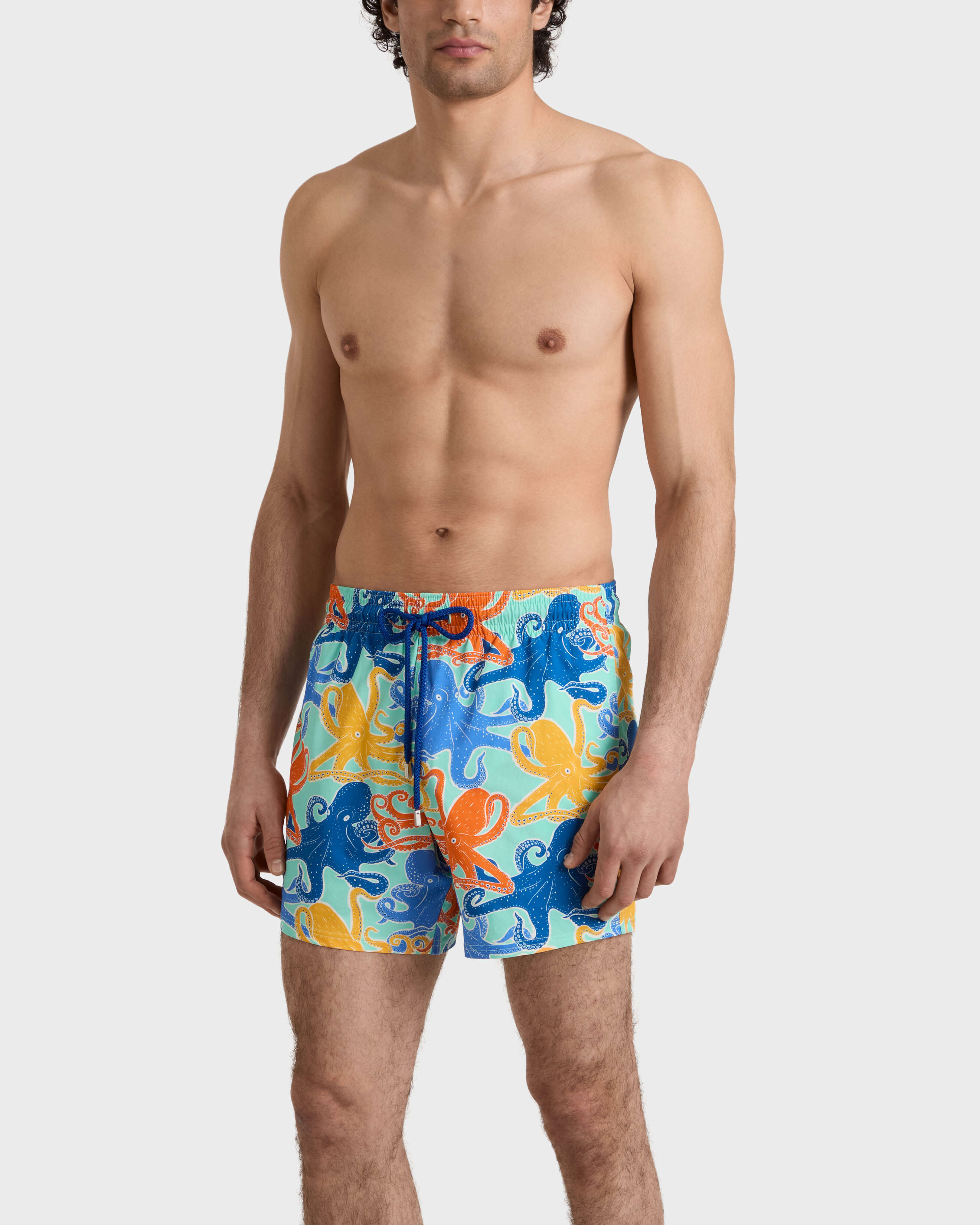 Kurze Octopussy Stretch-Badeshorts für Herren CARIBBEAN frontworn view