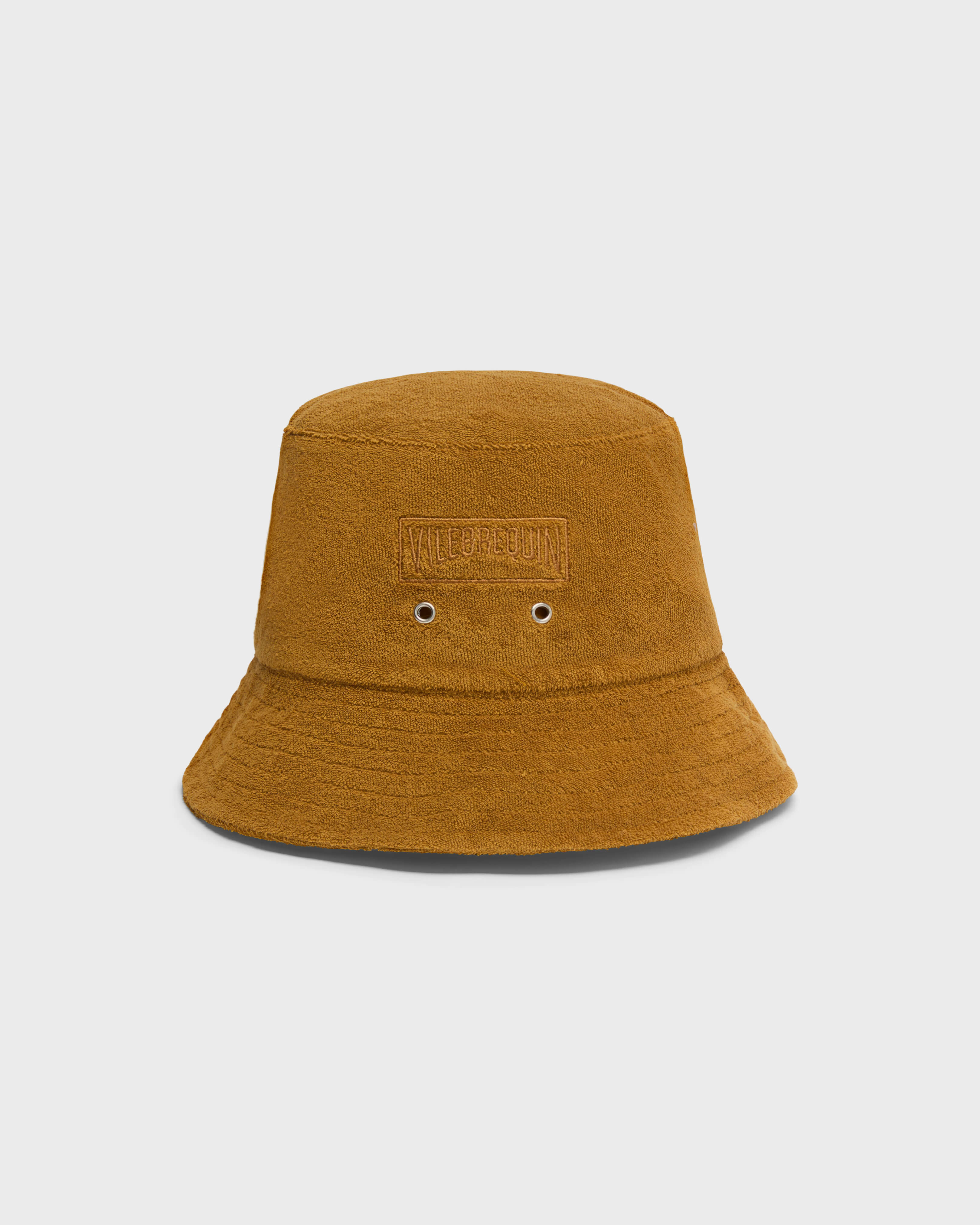 Gorro de tejido terry de color liso unisex MUD front view